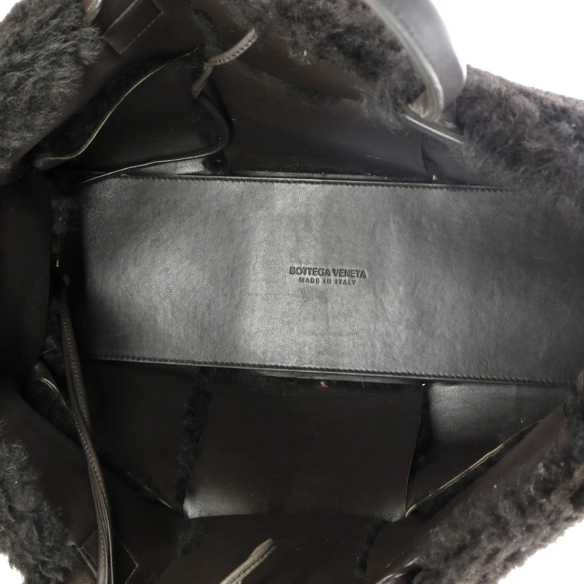 Arco Tote Intrecciato Shearling Small
