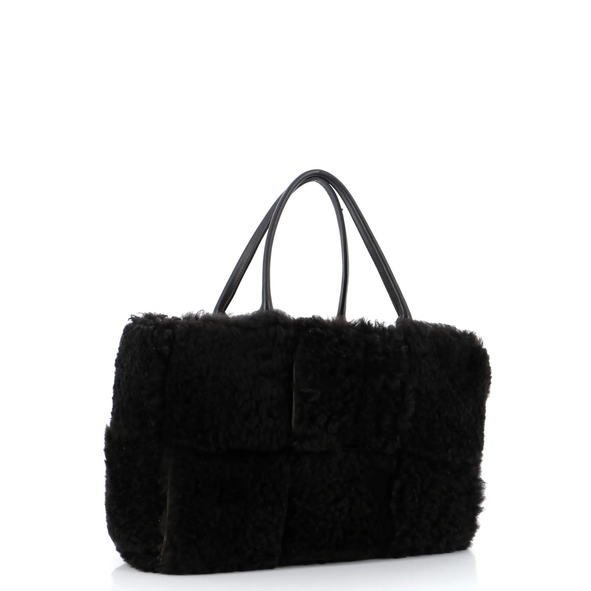 Arco Tote Intrecciato Shearling Small