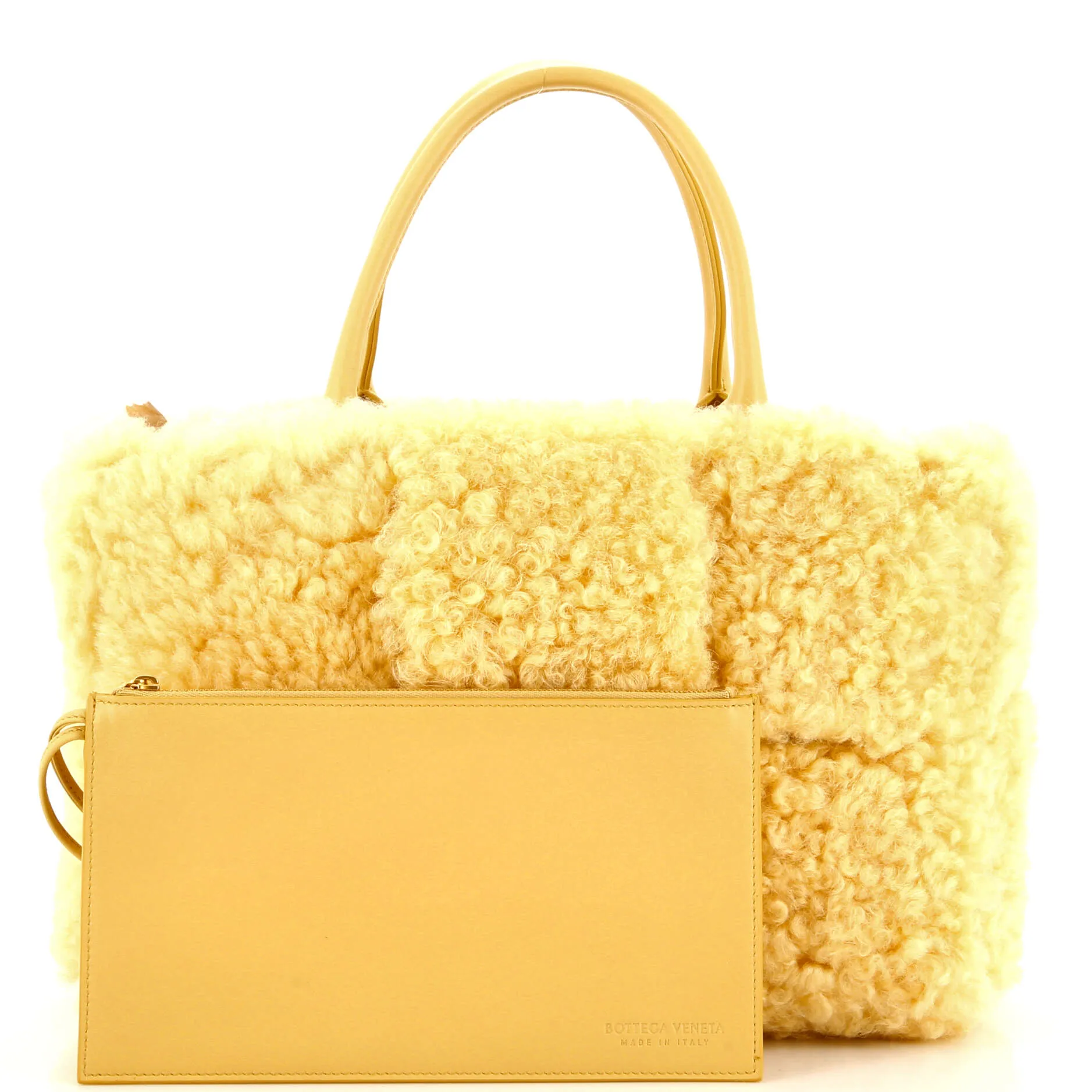 Arco Tote Intrecciato Shearling Small