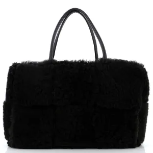 Arco Tote Intrecciato Shearling Small