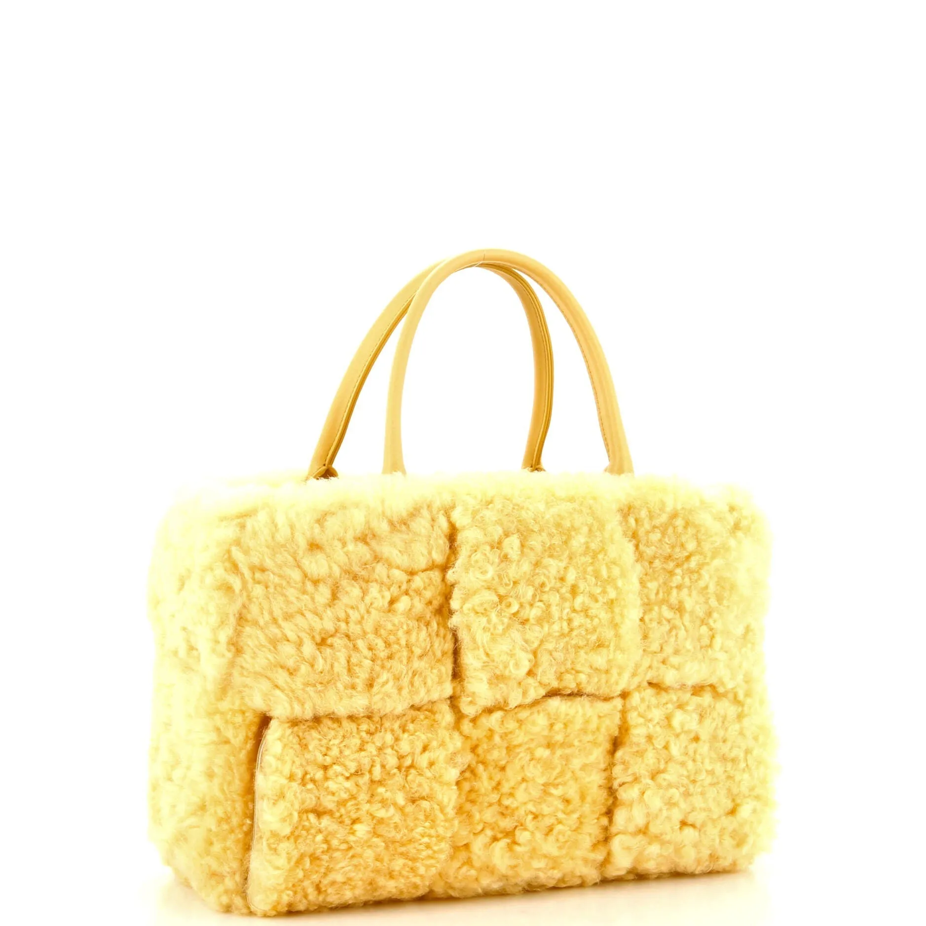 Arco Tote Intrecciato Shearling Small