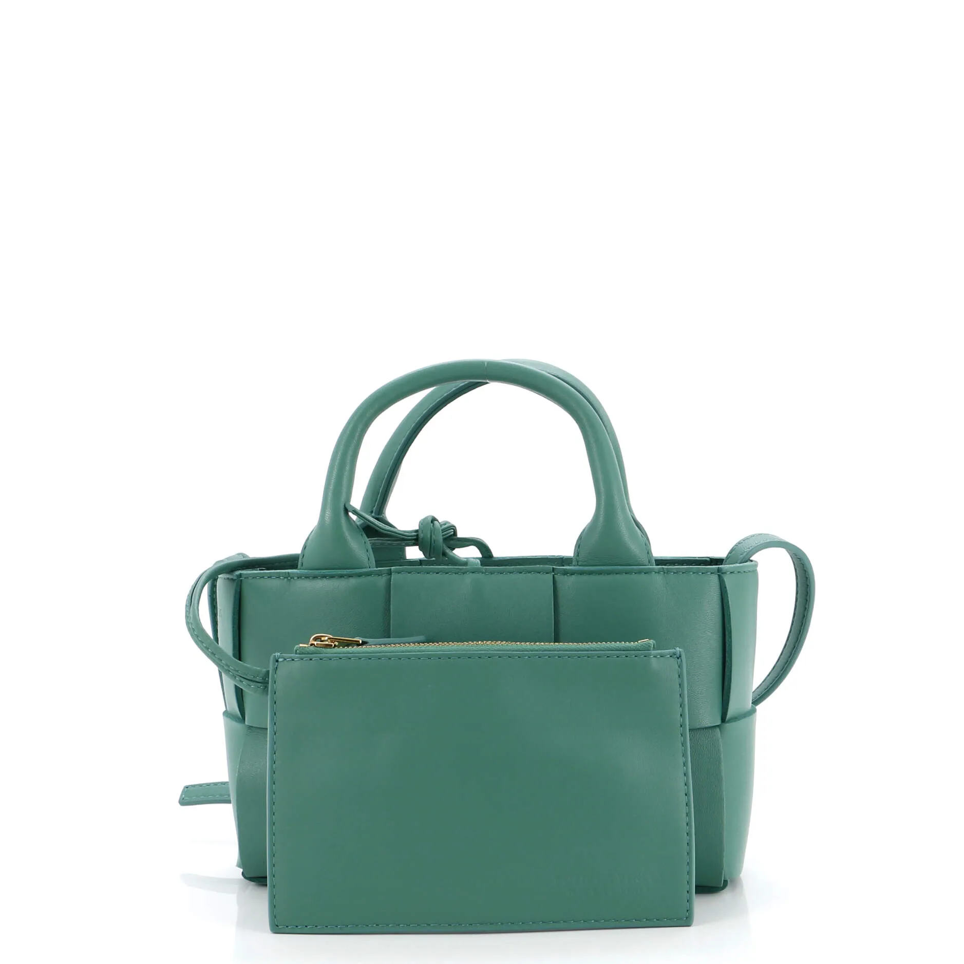 Arco Tote Maxi Intrecciato Leather Candy