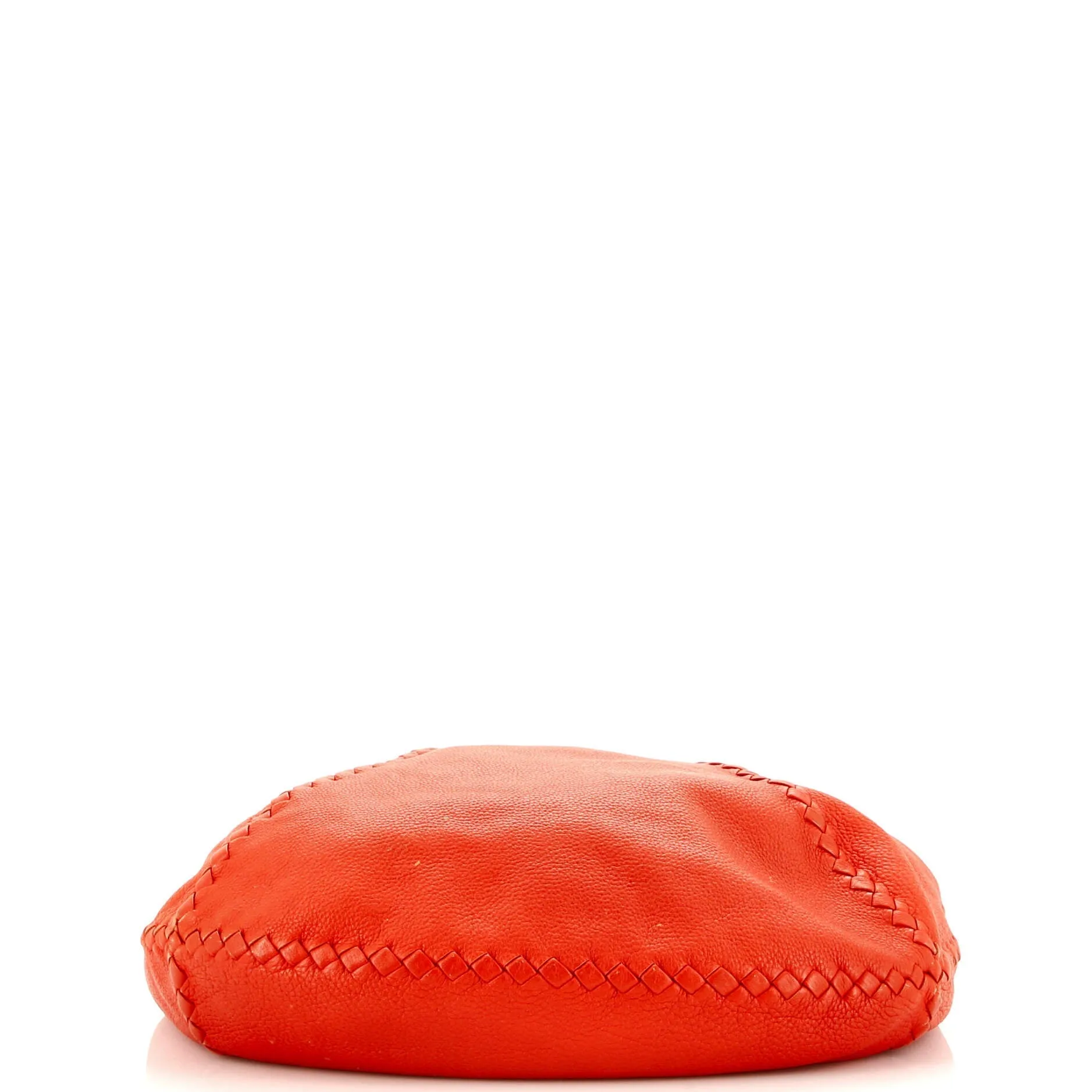 Baseball Hobo Leather with Intrecciato Detail Medium
