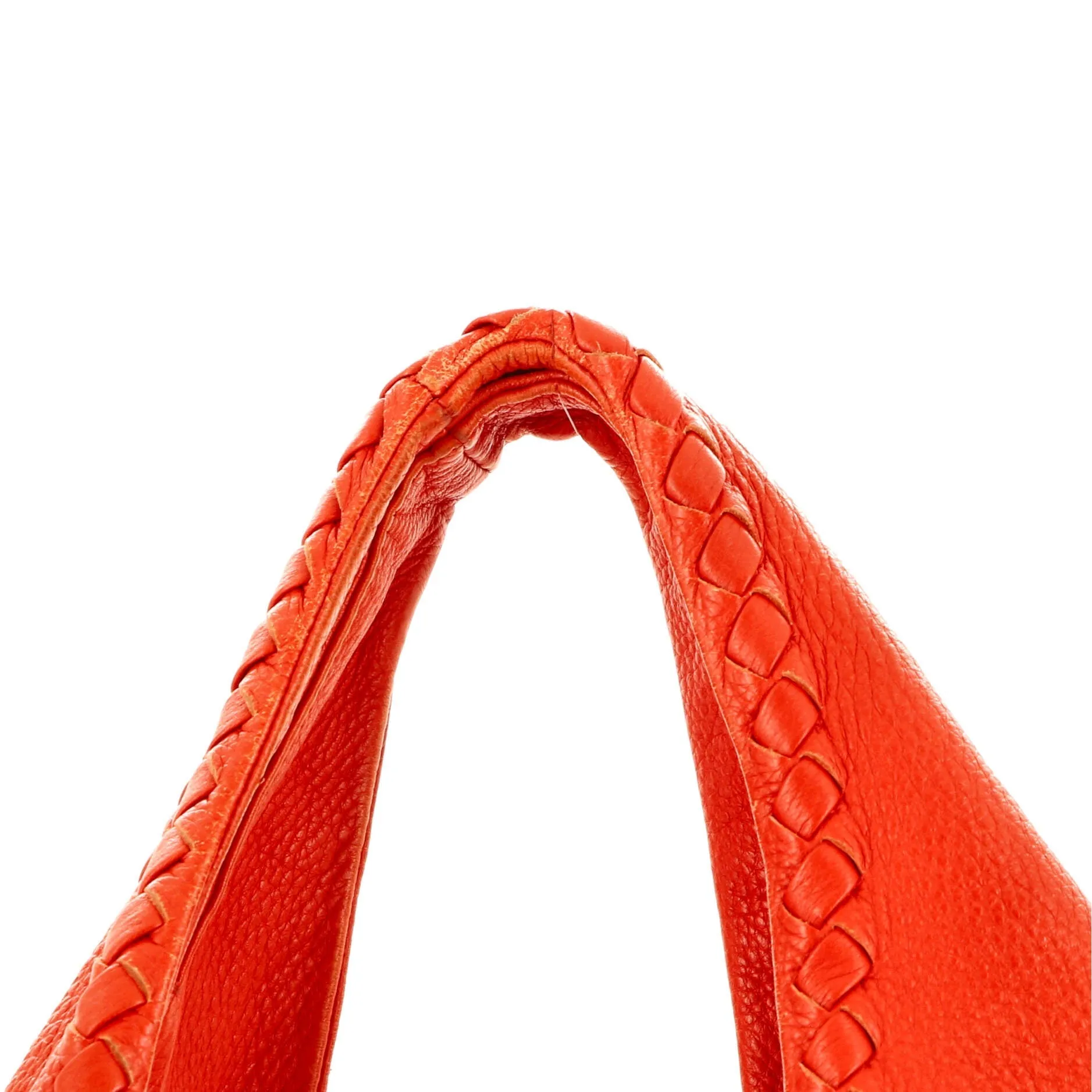 Baseball Hobo Leather with Intrecciato Detail Medium