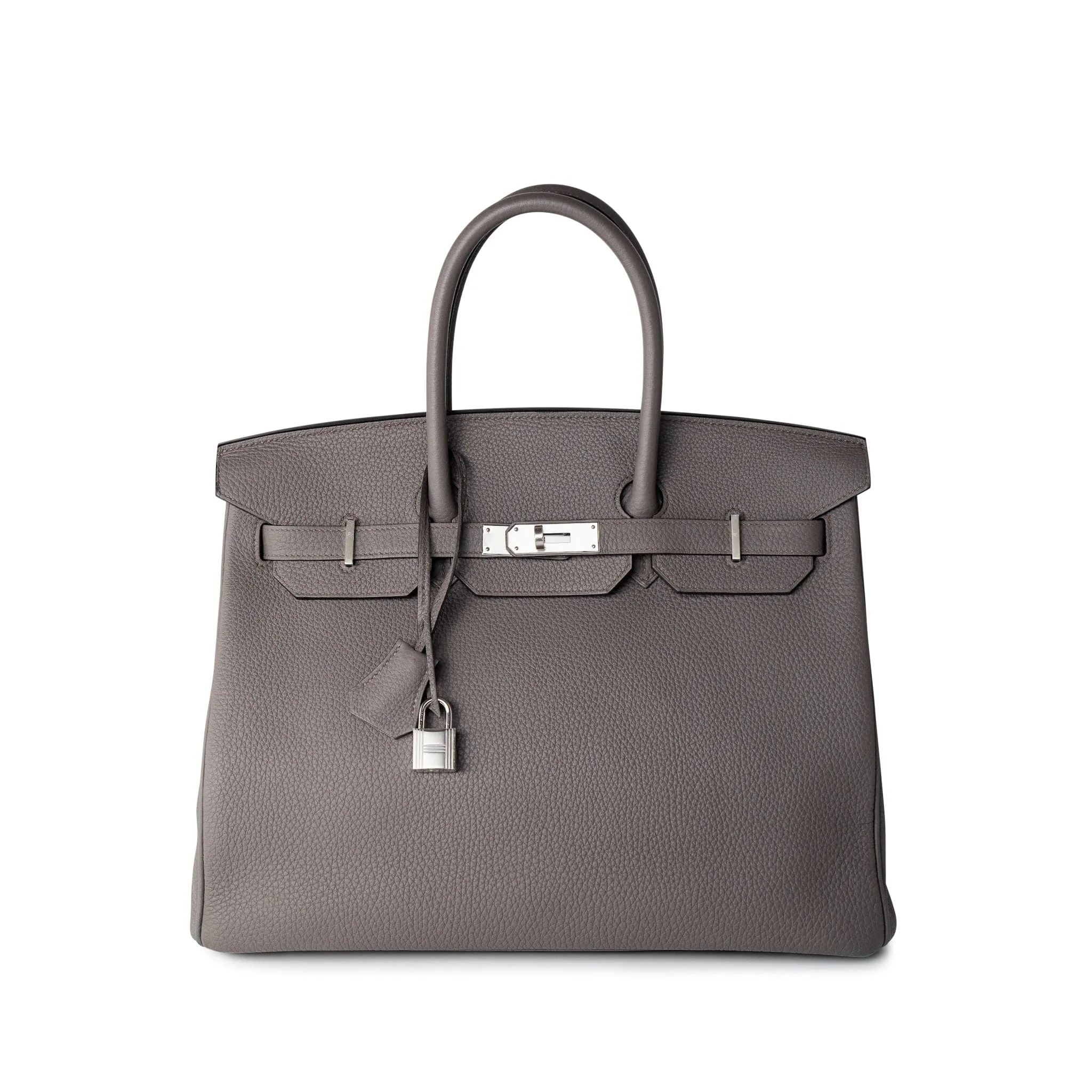 Birkin 35 Etain Veau Togo Leather Palladium Plated 2017 A
