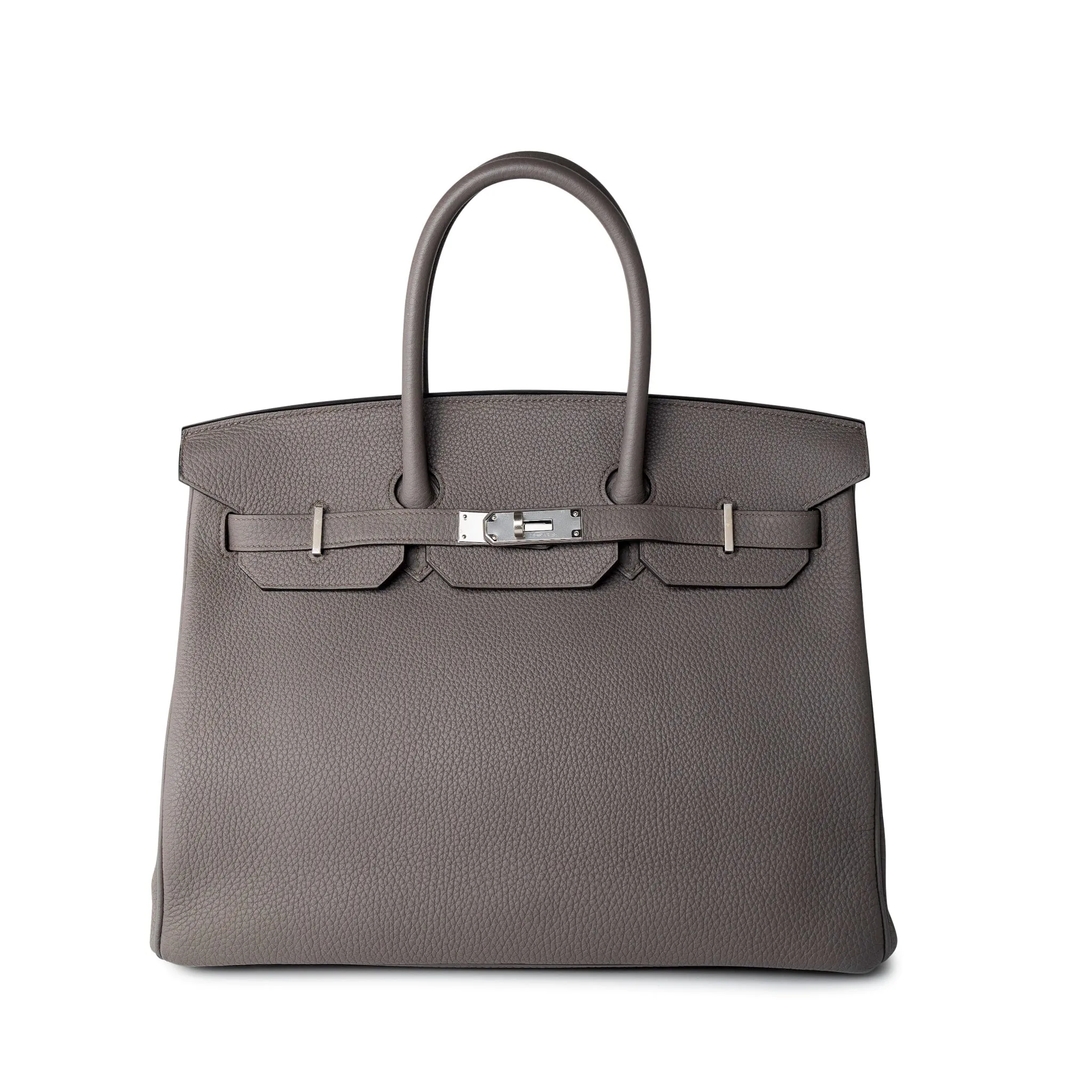 Birkin 35 Etain Veau Togo Leather Palladium Plated 2017 A