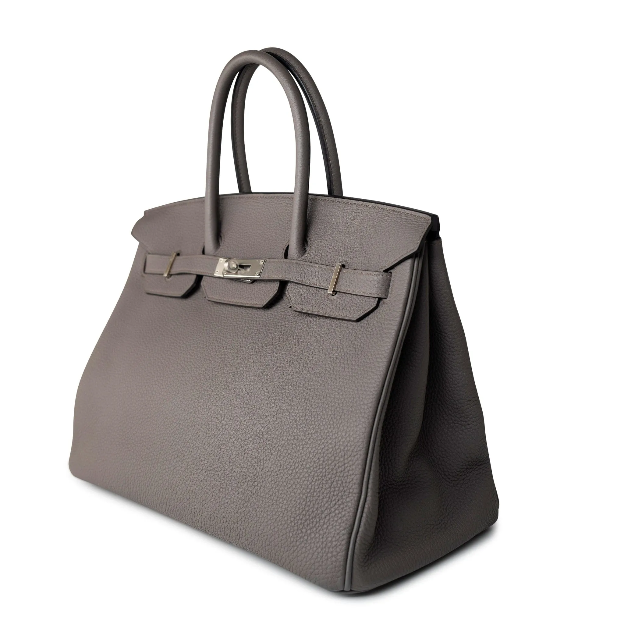 Birkin 35 Etain Veau Togo Leather Palladium Plated 2017 A