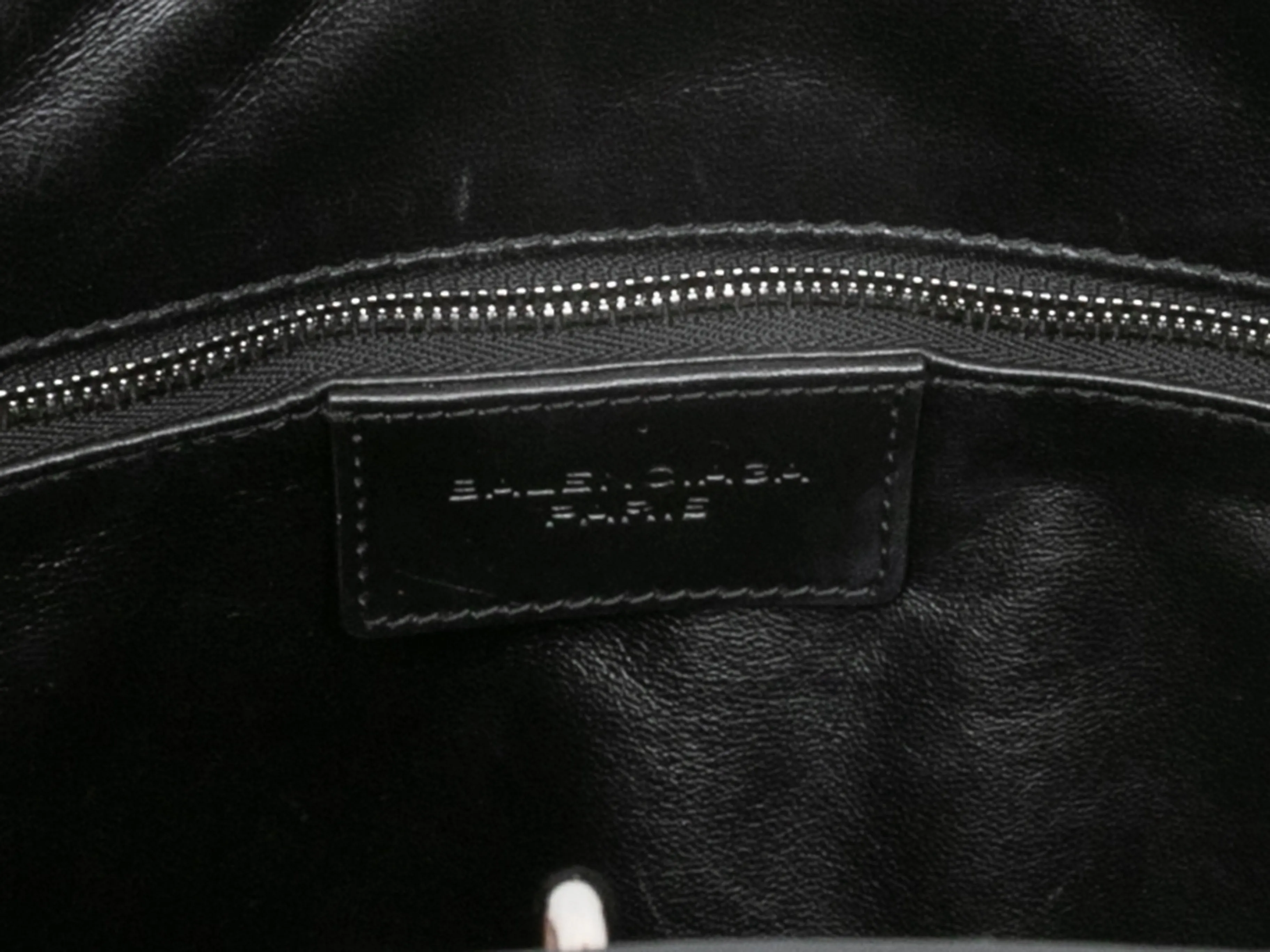 Black & White Balenciaga Everyday Bucket Tote Bag