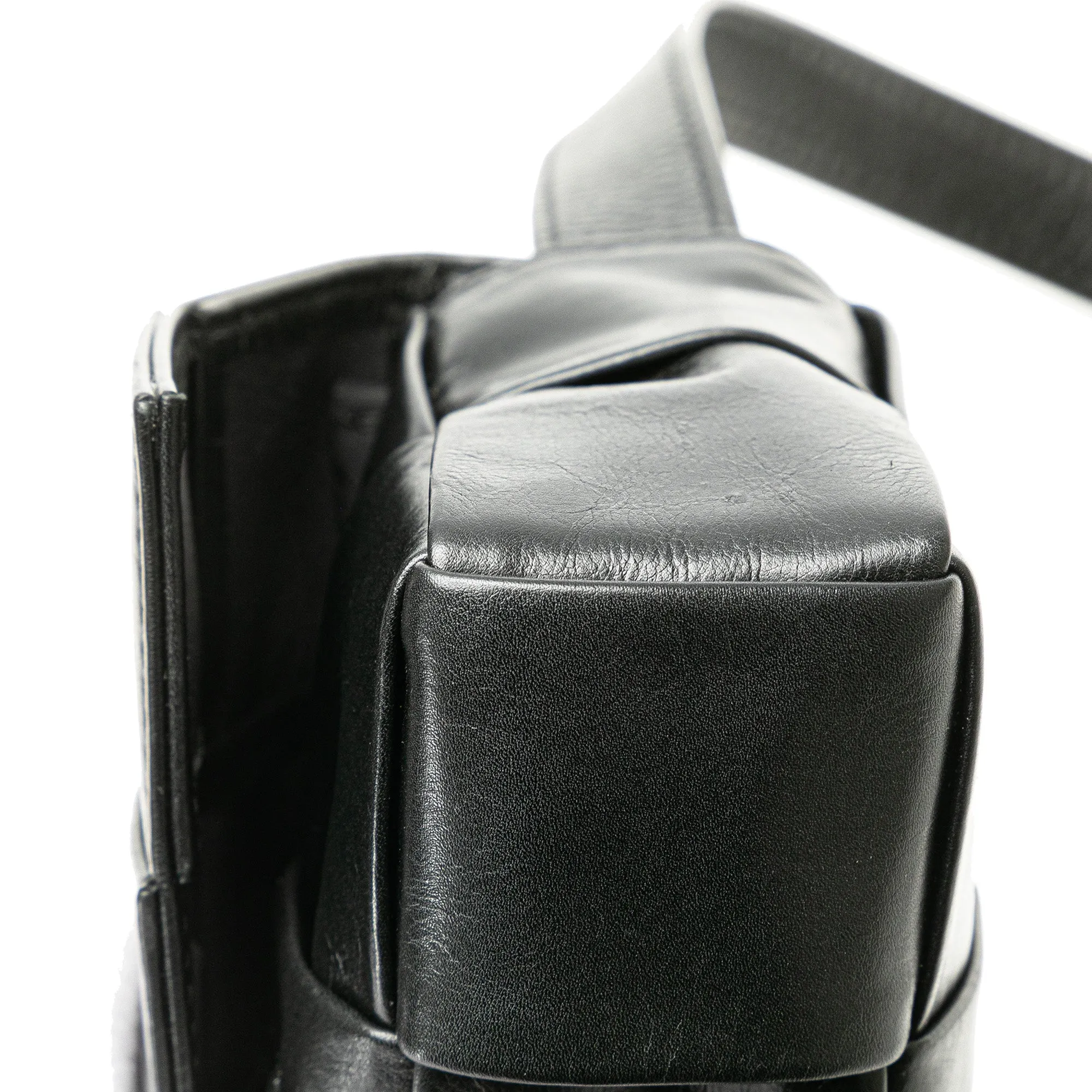 Black Bottega Veneta Candy Nappa Intrecciato Cassette Crossbody