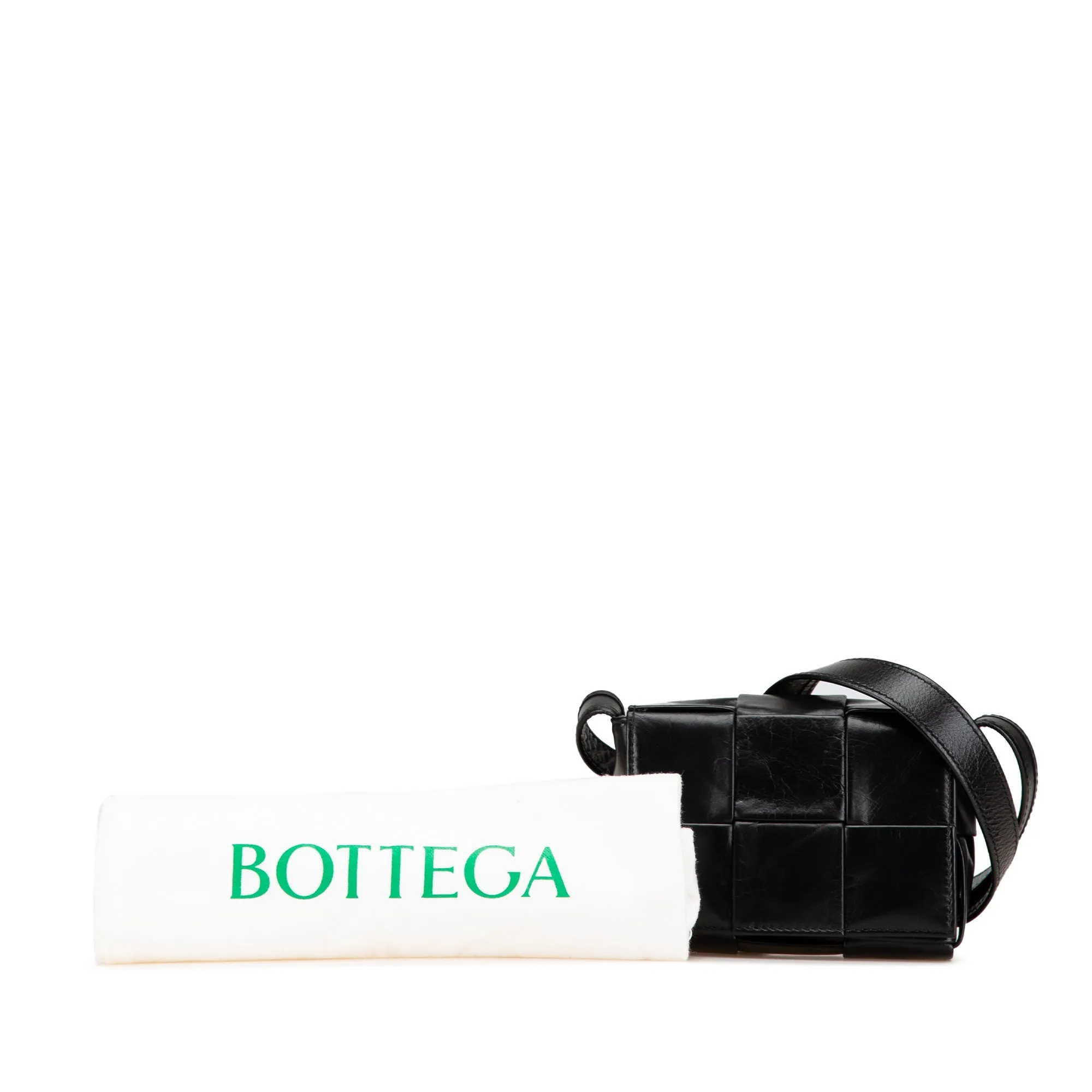 Black Bottega Veneta Candy Nappa Intrecciato Cassette Crossbody