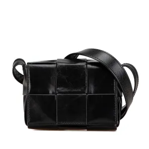 Black Bottega Veneta Candy Nappa Intrecciato Cassette Crossbody