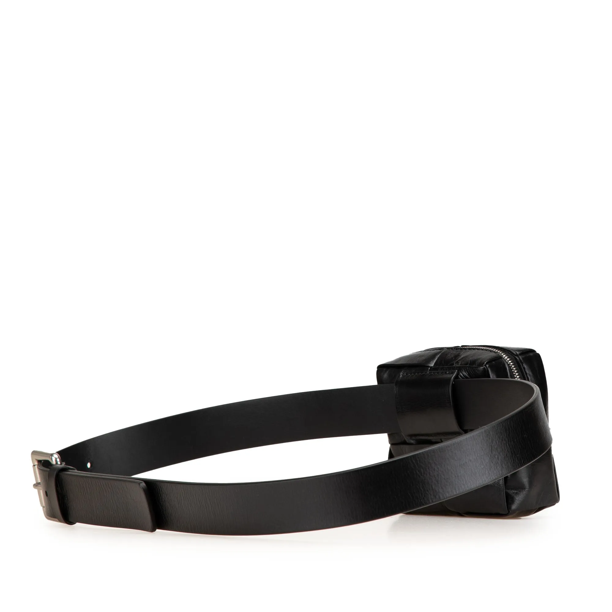 Black Bottega Veneta Nappa Intrecciato Cassette Belt Bag