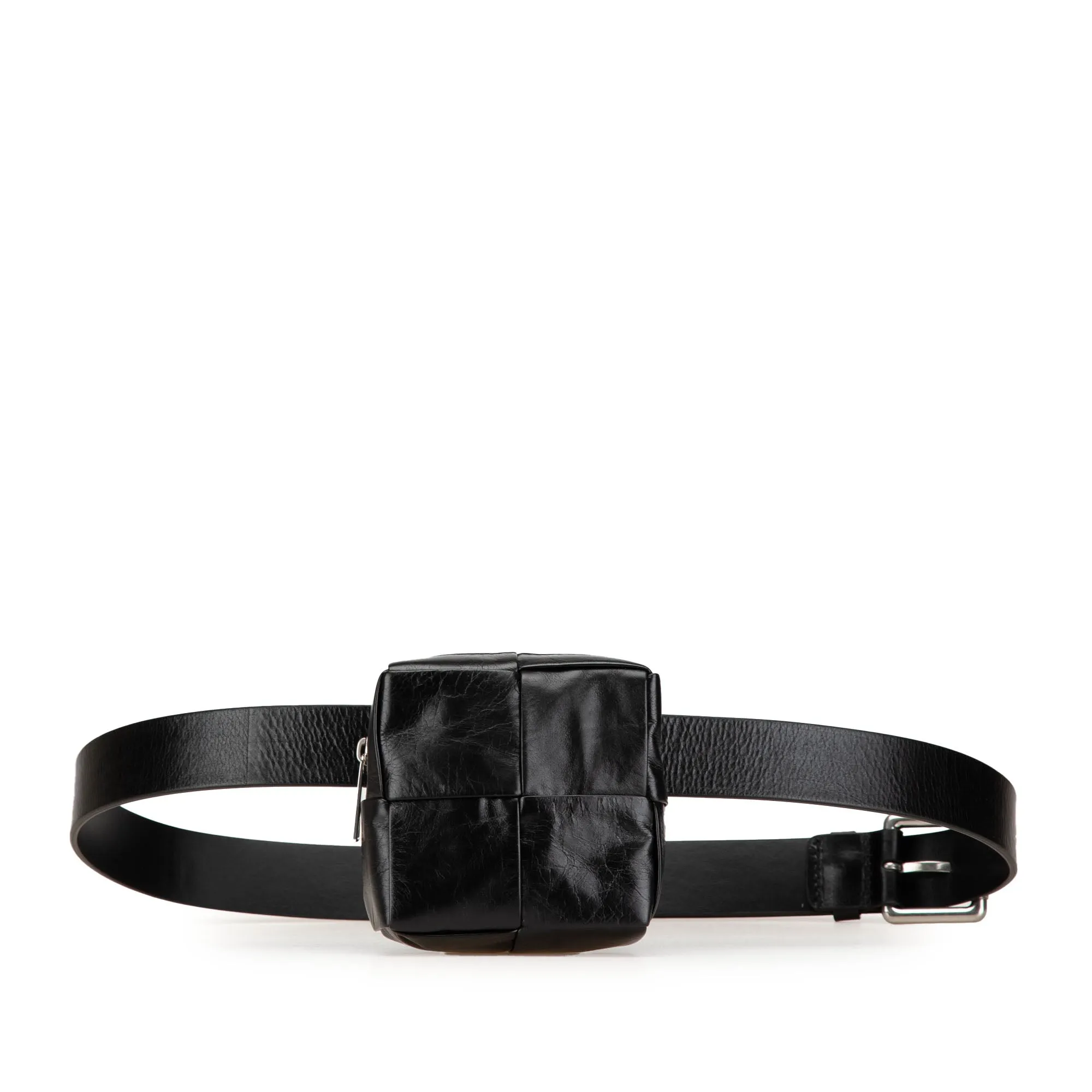 Black Bottega Veneta Nappa Intrecciato Cassette Belt Bag