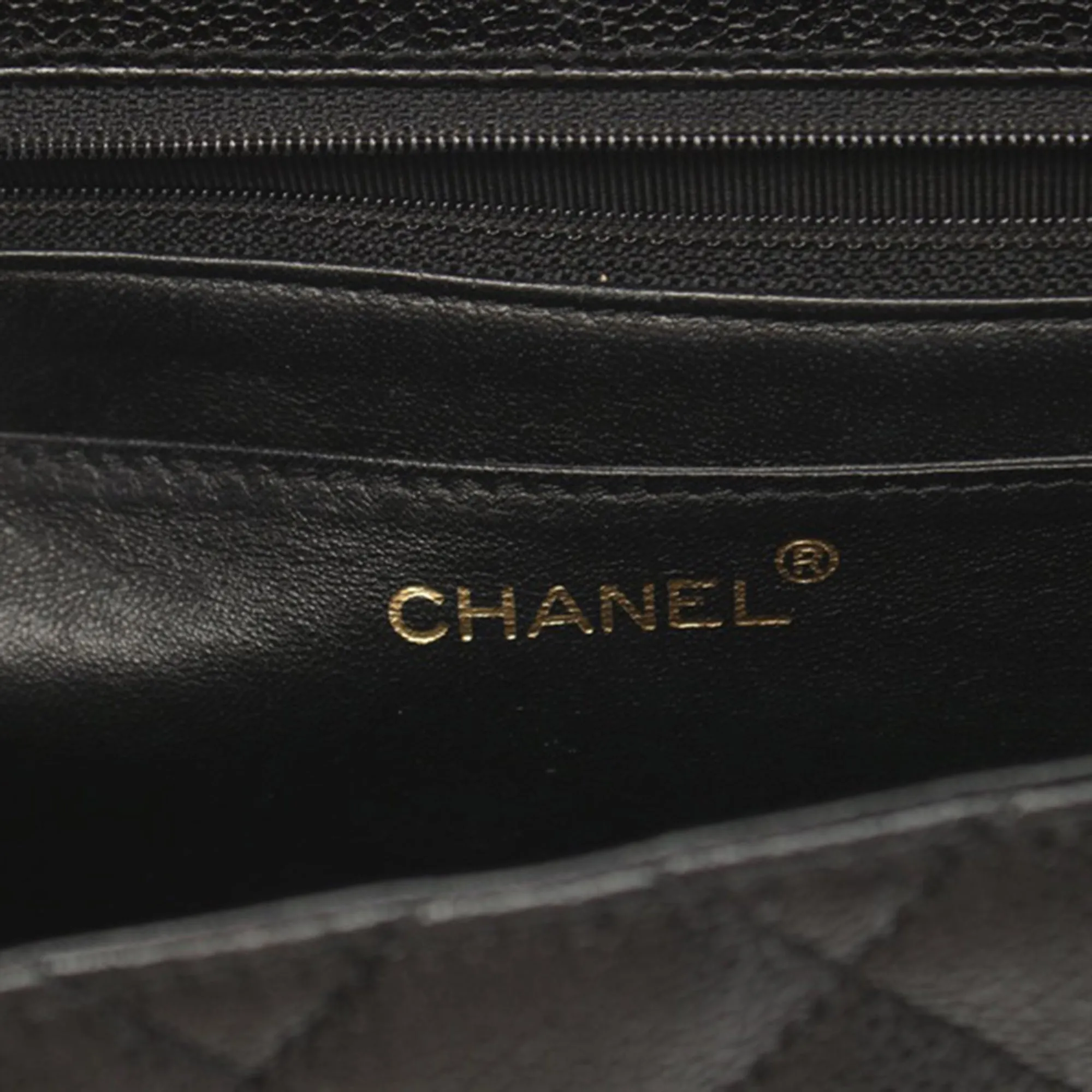Black Chanel Caviar Kelly Top Handle Bag