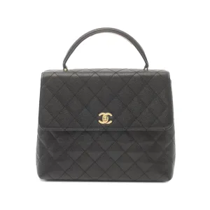 Black Chanel Caviar Kelly Top Handle Bag