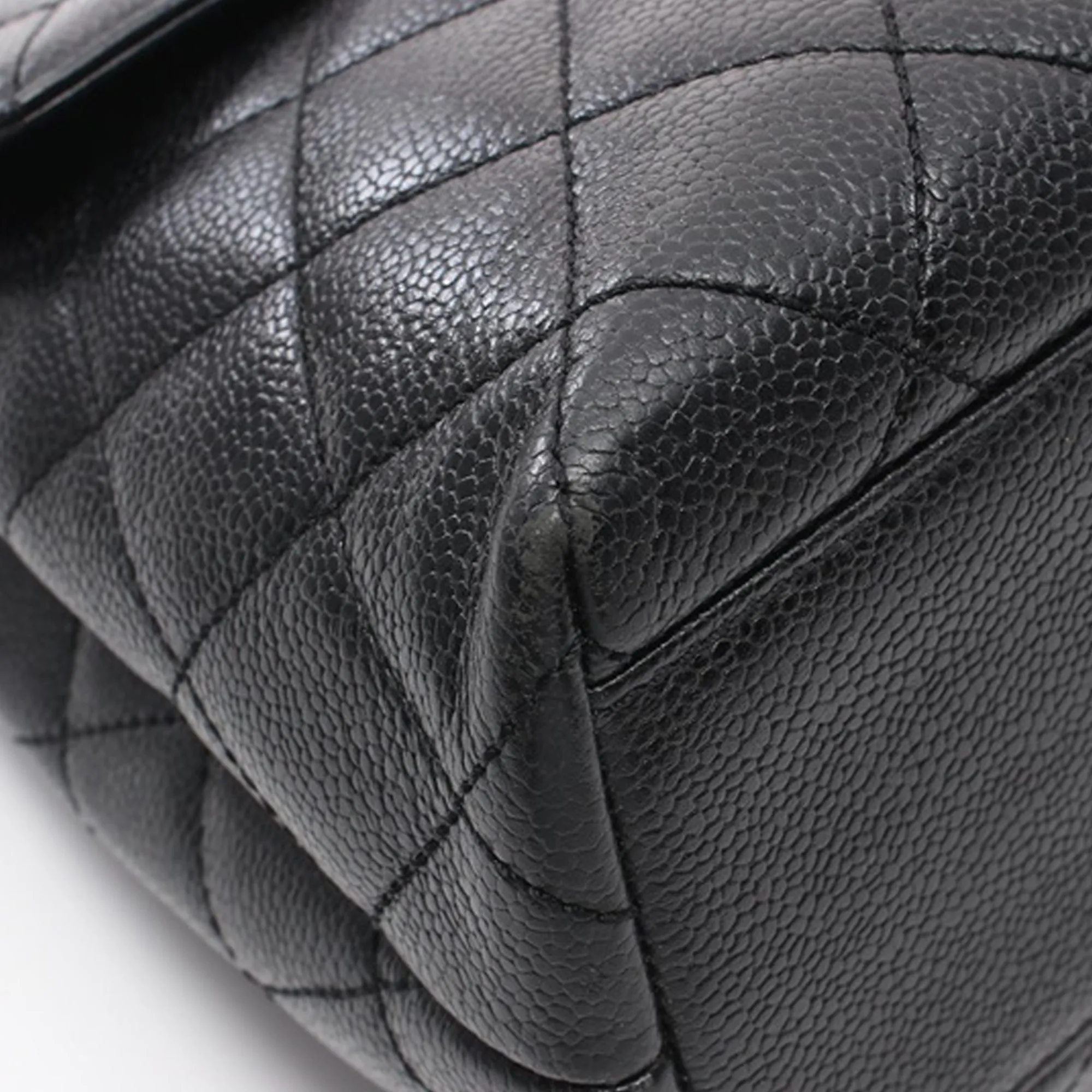 Black Chanel Caviar Kelly Top Handle Bag