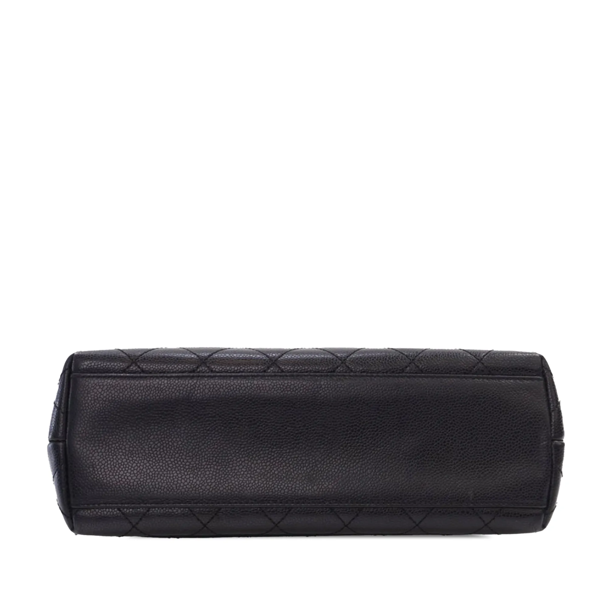 Black Chanel Caviar Kelly Top Handle Bag