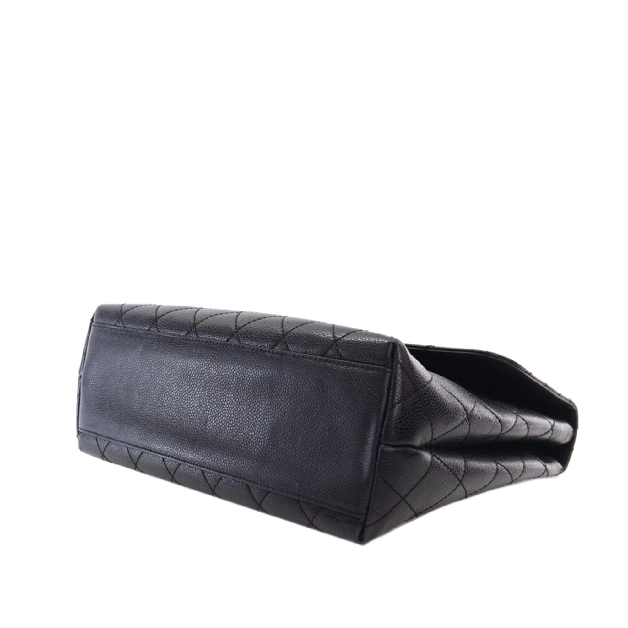 Black Chanel Caviar Kelly Top Handle Bag