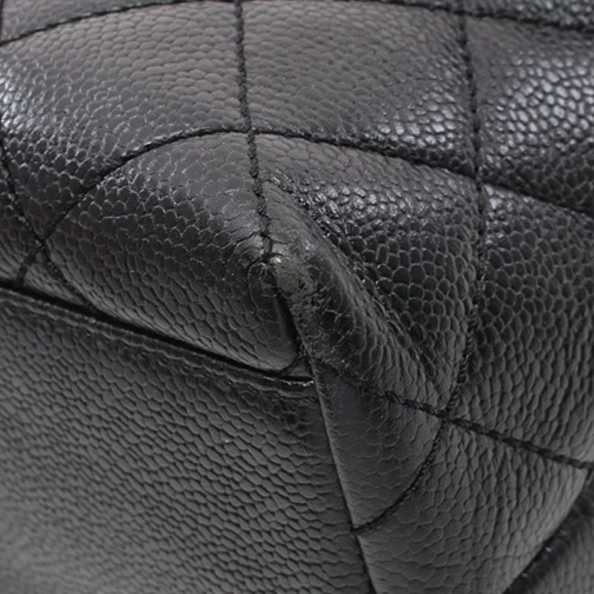 Black Chanel Caviar Kelly Top Handle Bag