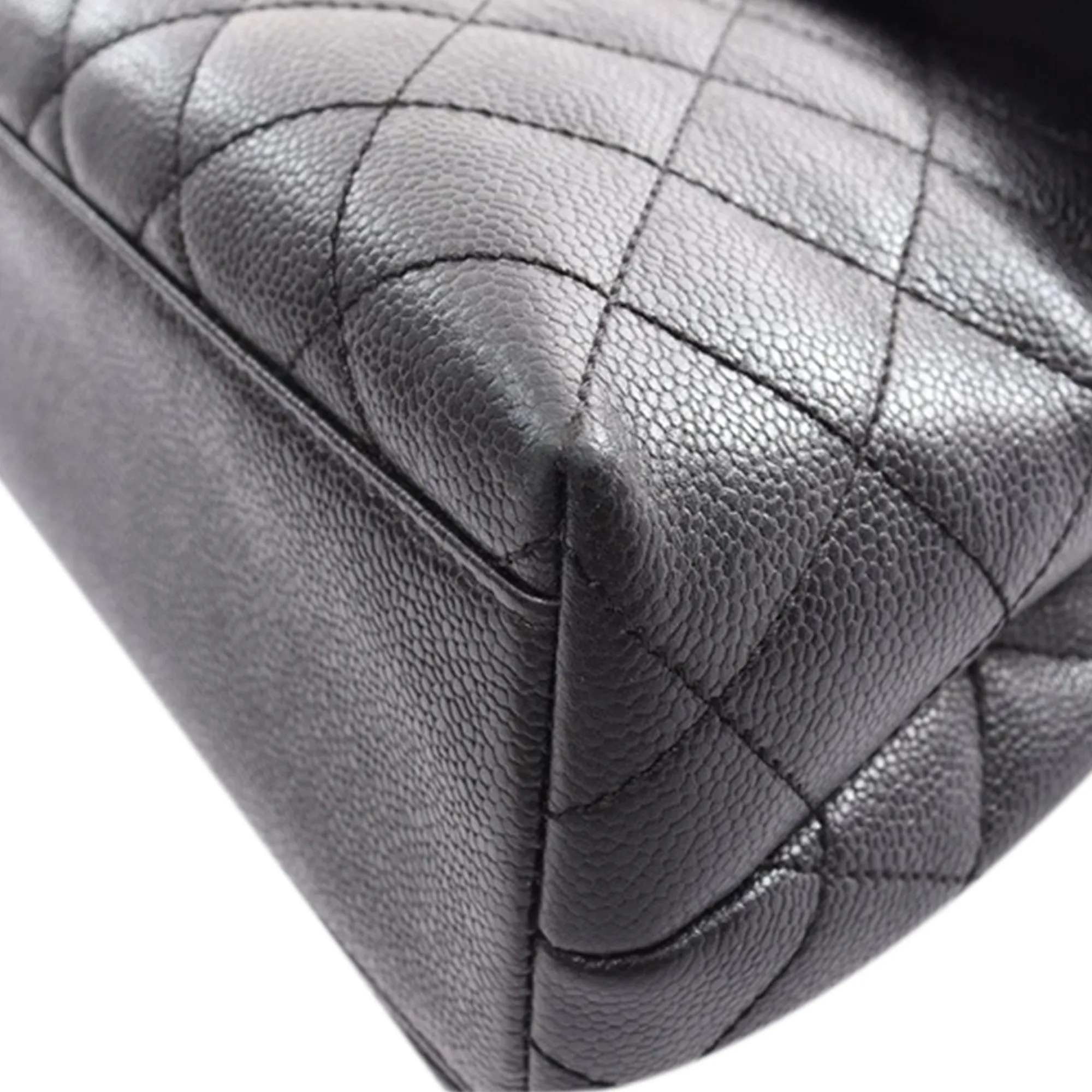 Black Chanel Caviar Kelly Top Handle Handbag