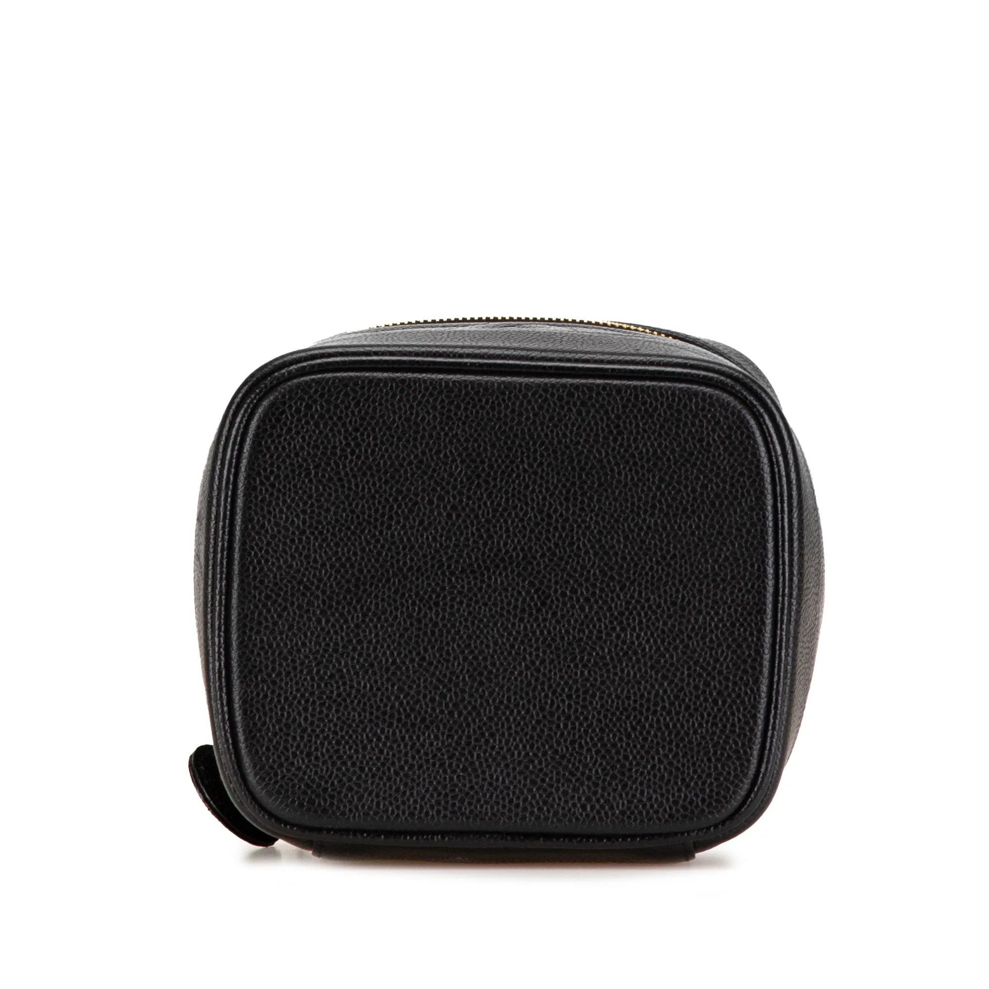 Black Chanel CC Caviar Vanity Case