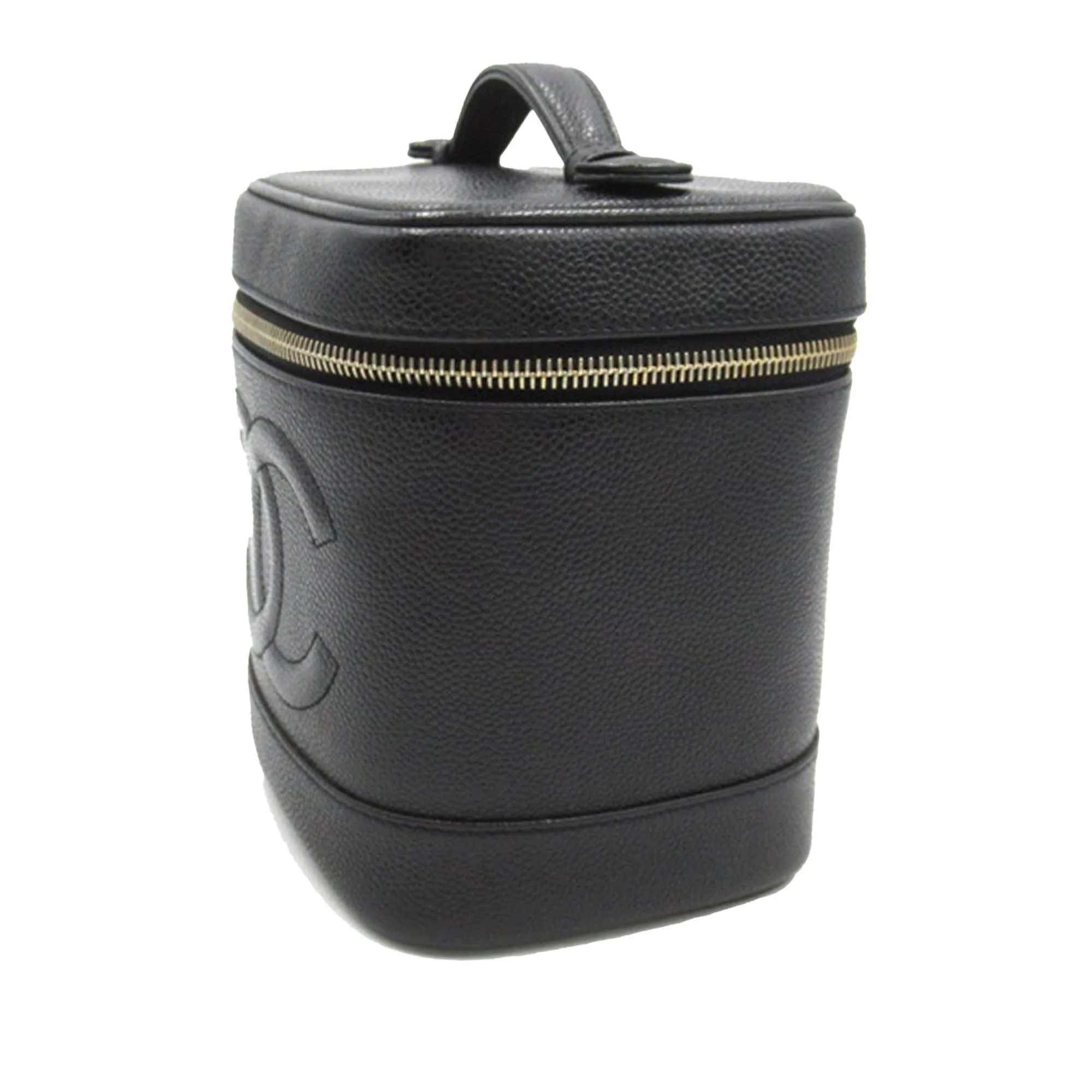 Black Chanel CC Caviar Vanity Case