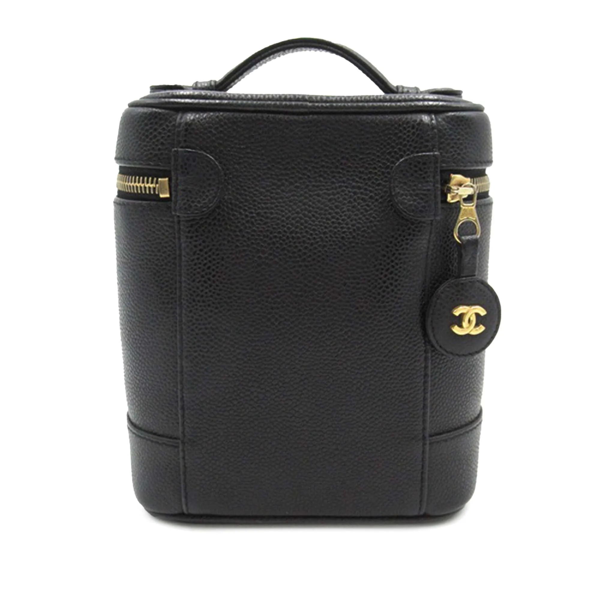 Black Chanel CC Caviar Vanity Case