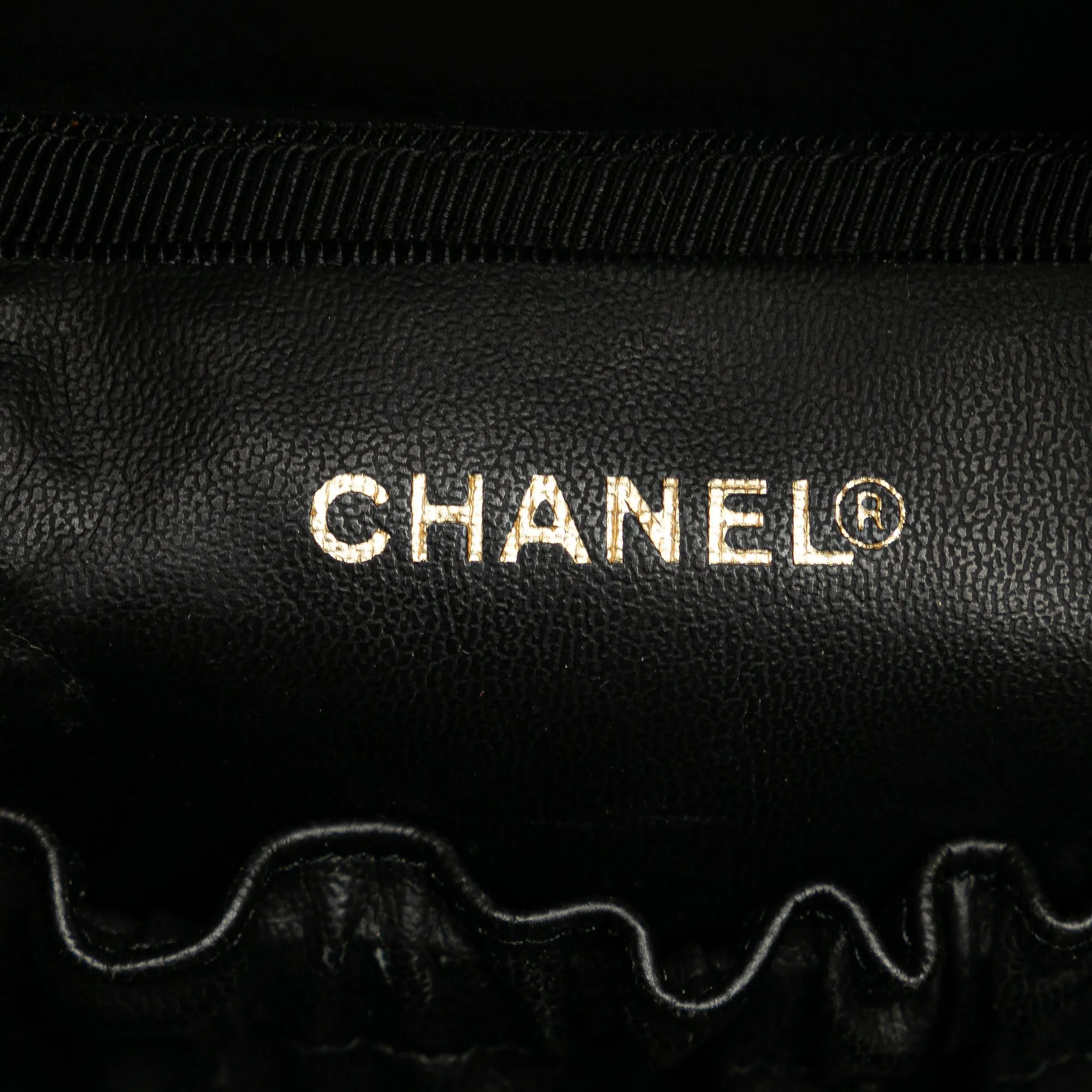 Black Chanel CC Caviar Vanity Case