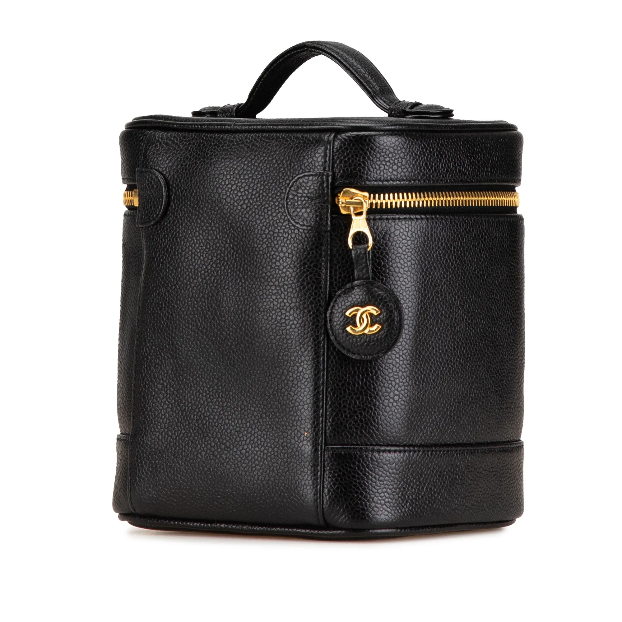 Black Chanel CC Caviar Vanity Case