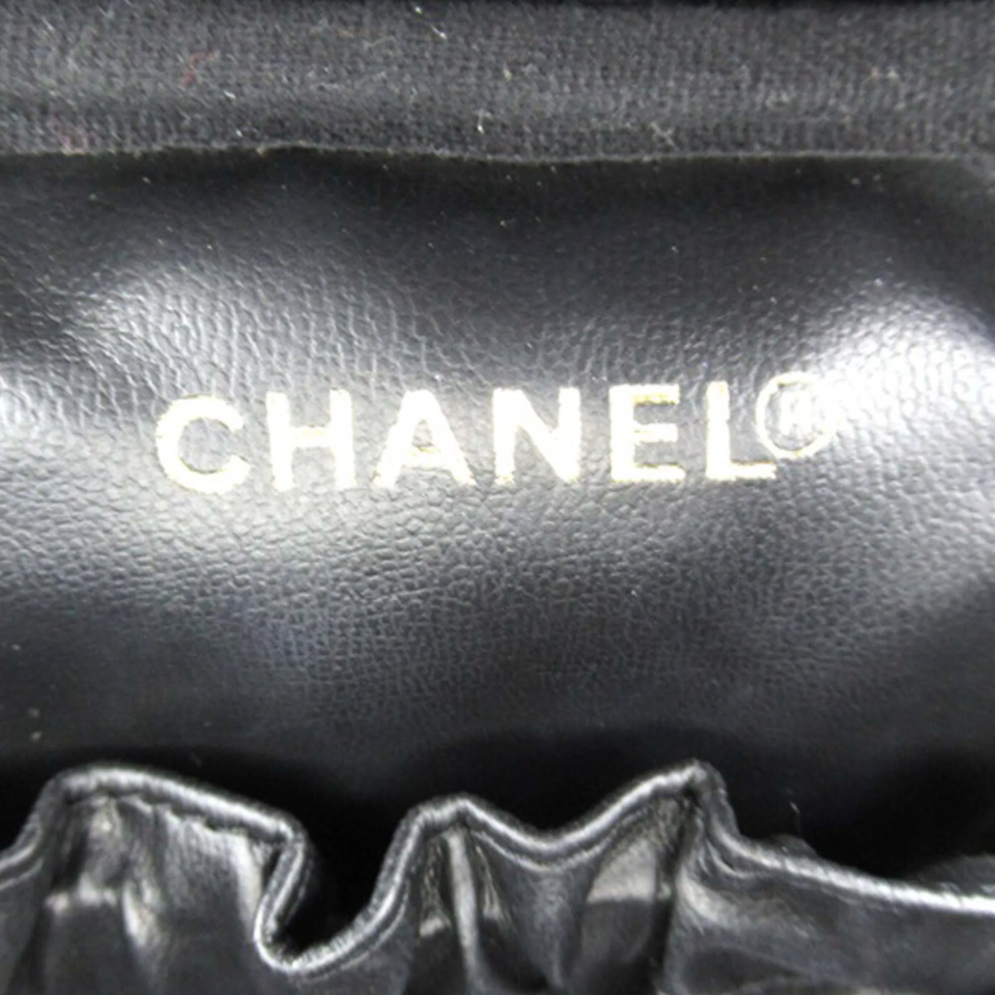 Black Chanel CC Caviar Vanity Case