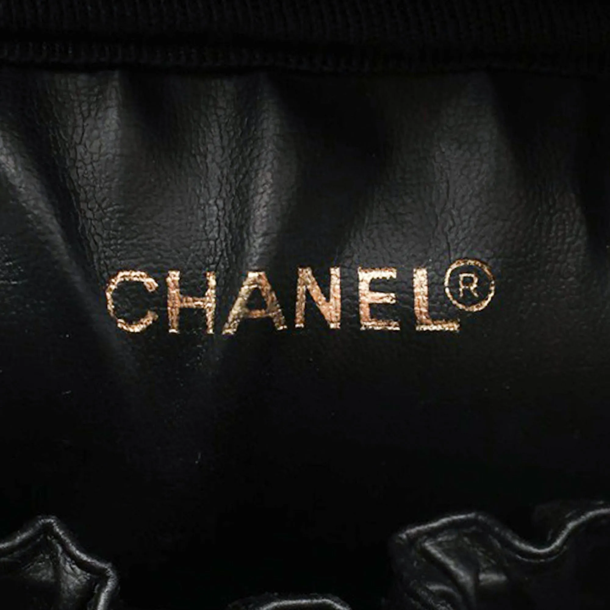 Black Chanel CC Lambskin Vanity Case