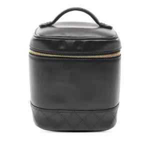 Black Chanel CC Lambskin Vanity Case