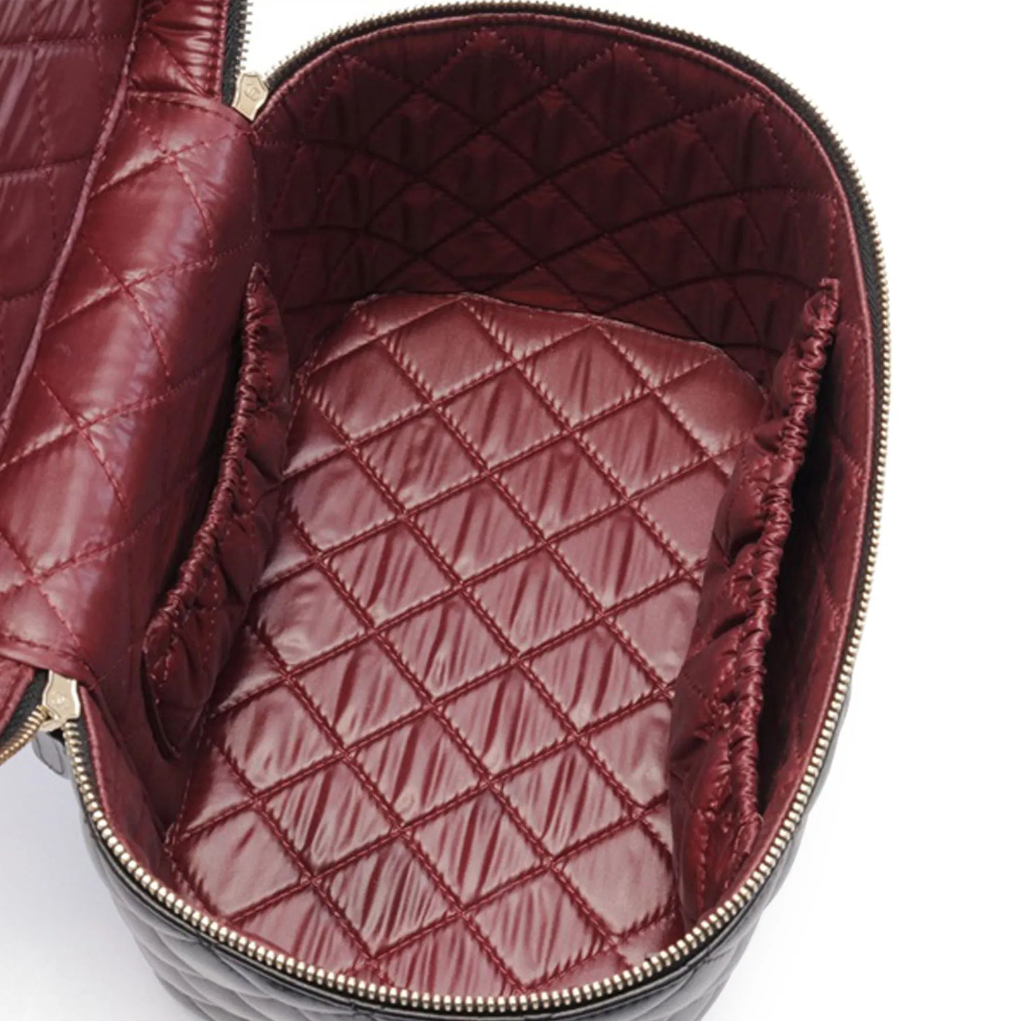 Black Chanel CC Quilted Lambskin Vanity Bag
