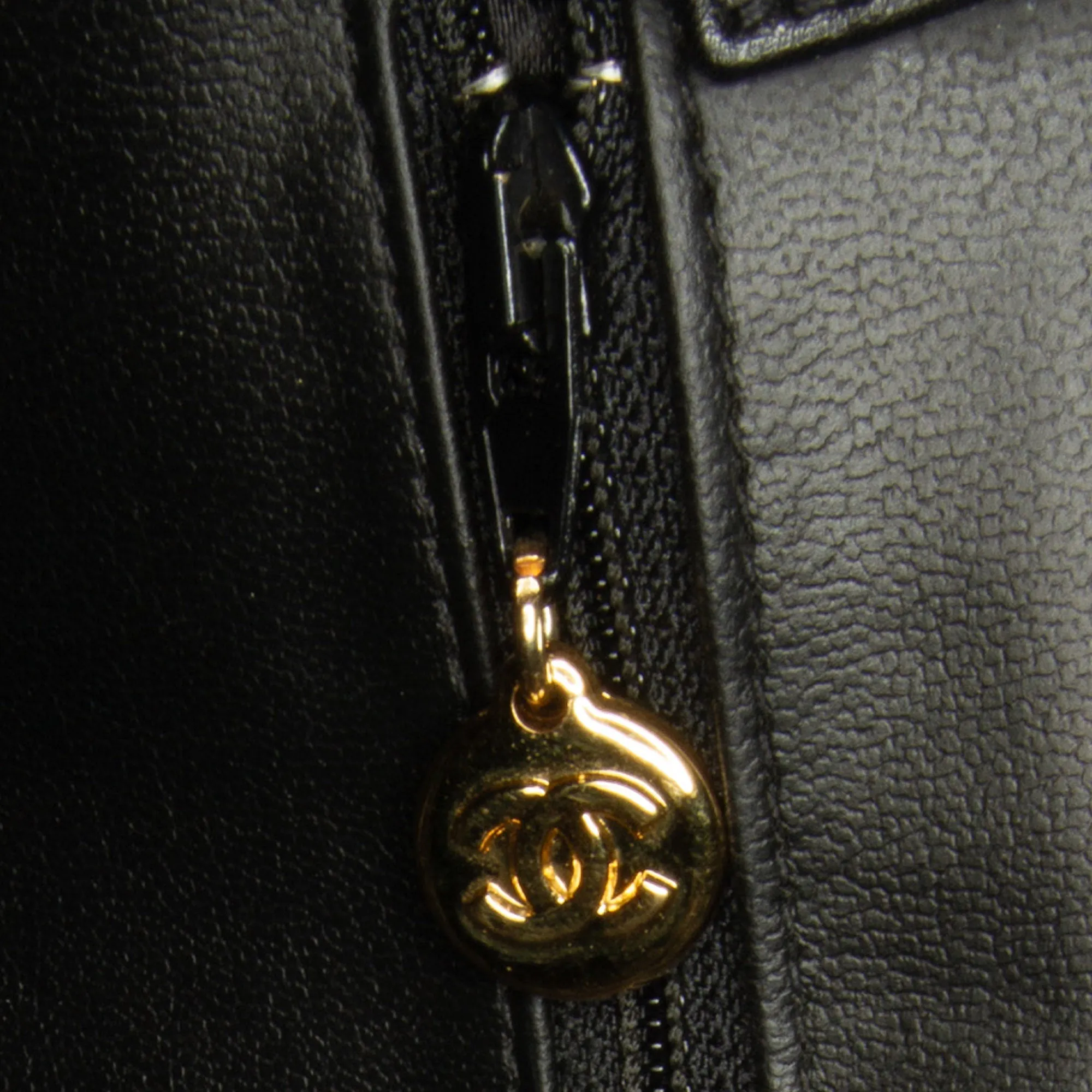 Black Chanel Matelasse Lambskin Vanity Bag