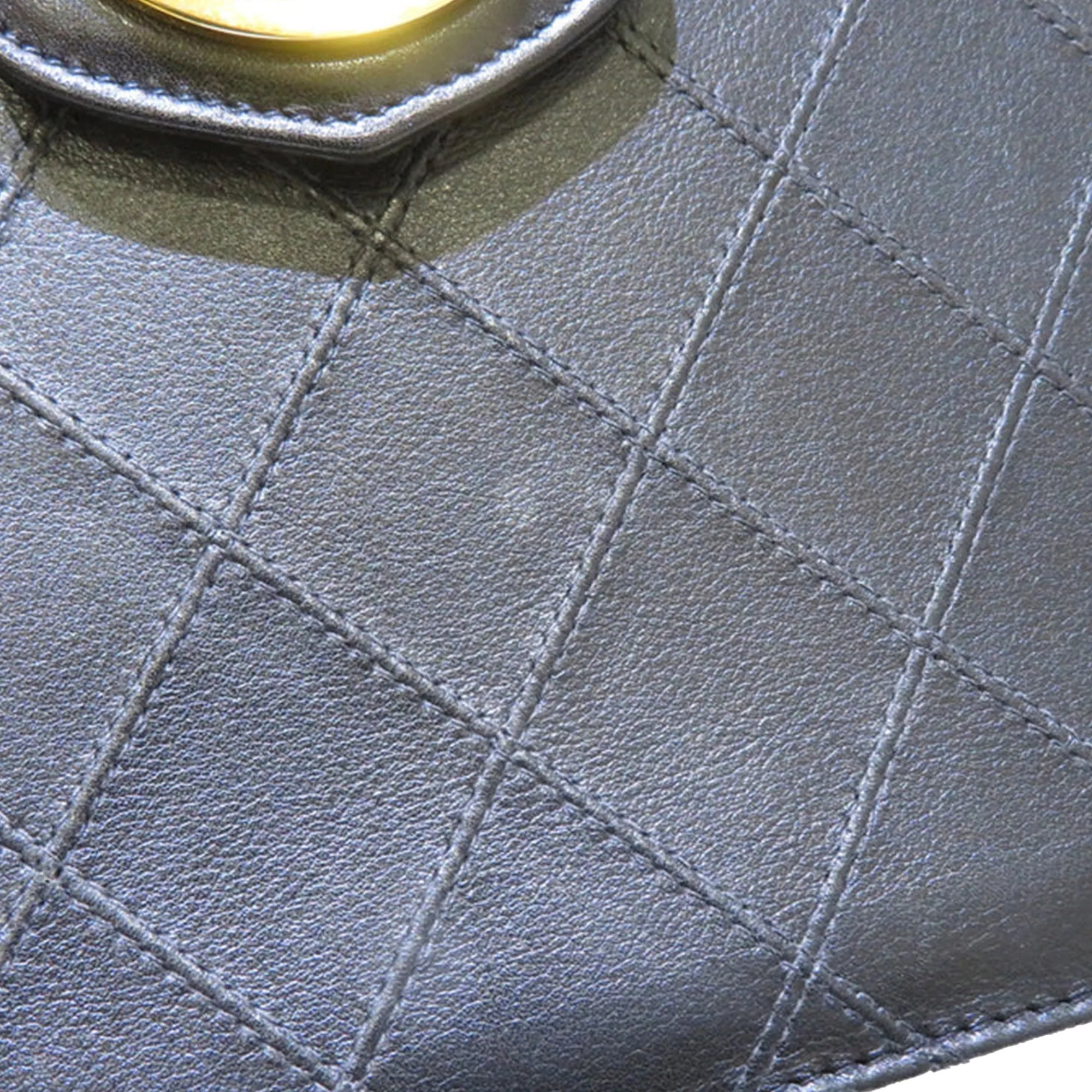 Black Chanel Matelasse Lambskin Vanity Bag