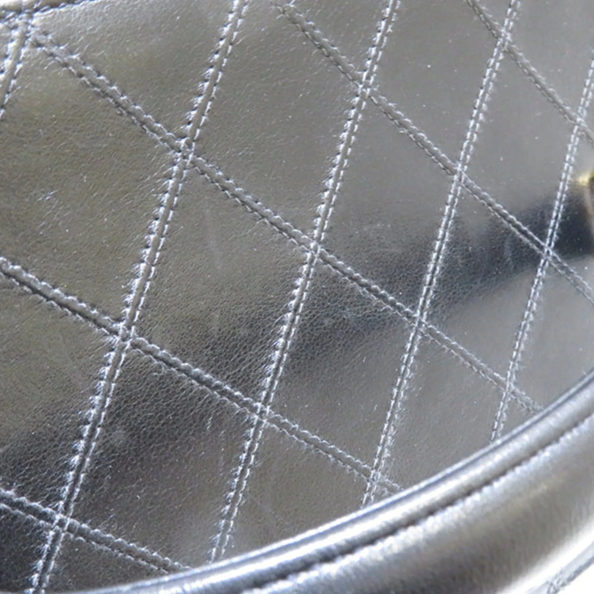 Black Chanel Matelasse Lambskin Vanity Bag