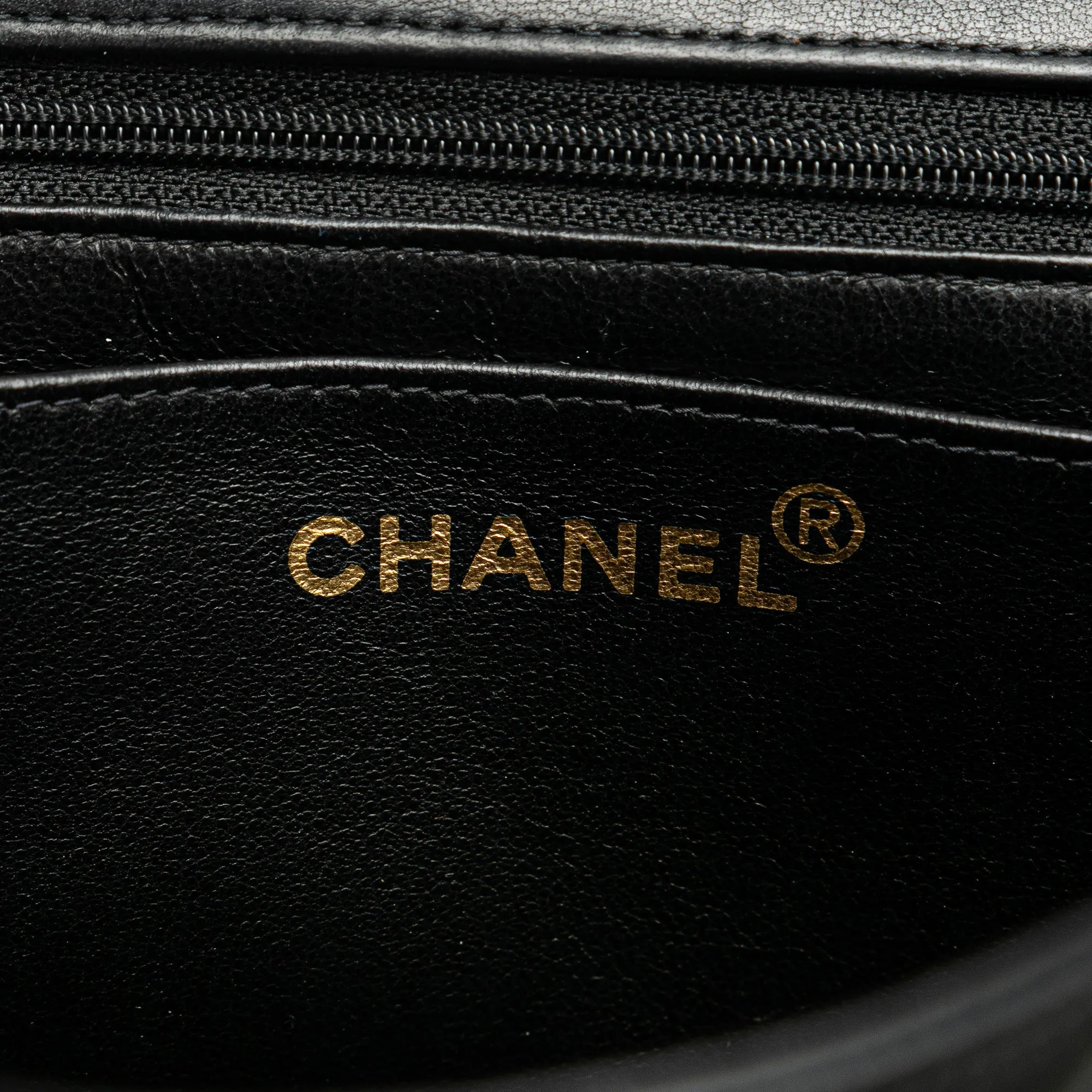 Black Chanel Medium Lambskin Kelly Top Handle Bag