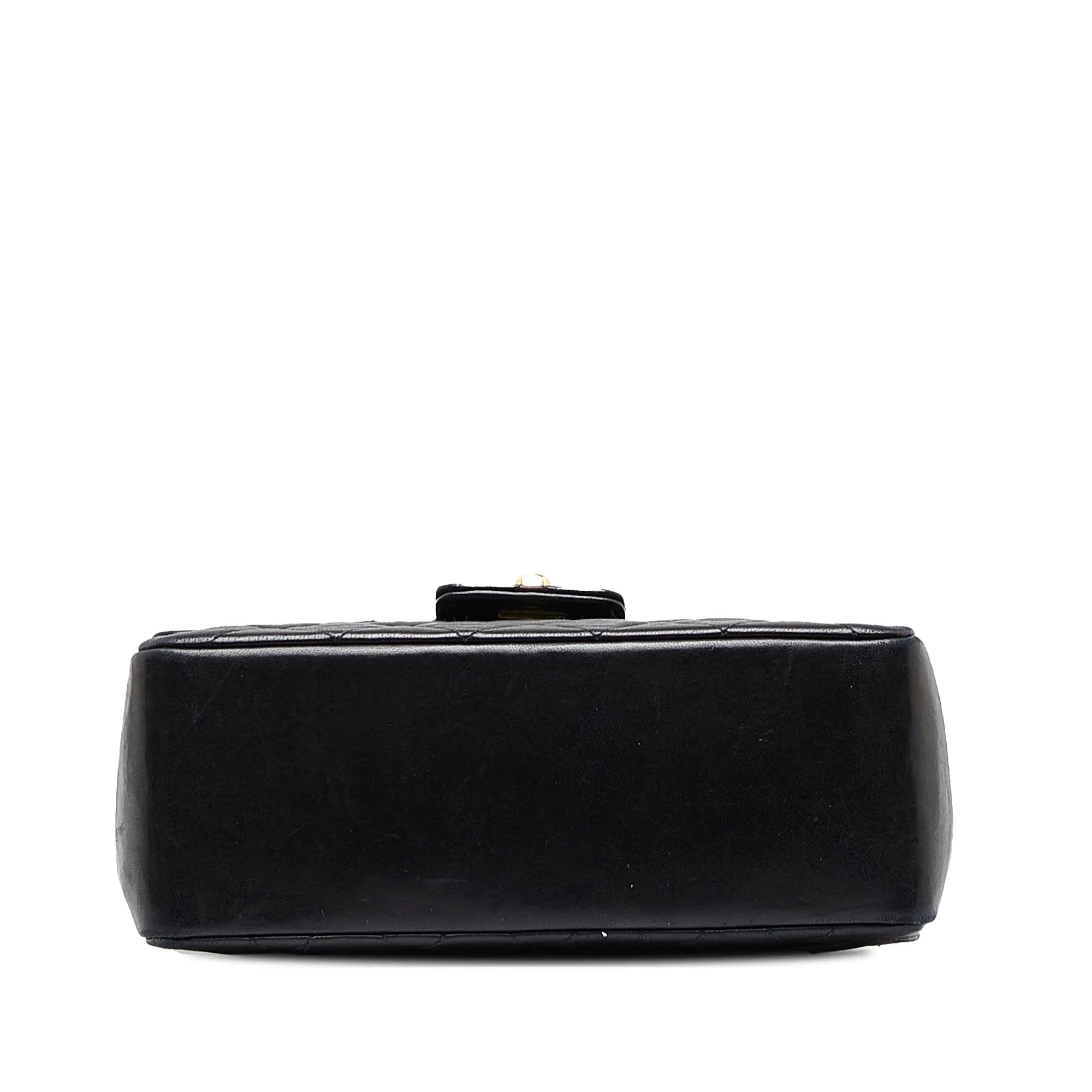 Black Chanel Small Lambskin Kelly Top Handle Bag
