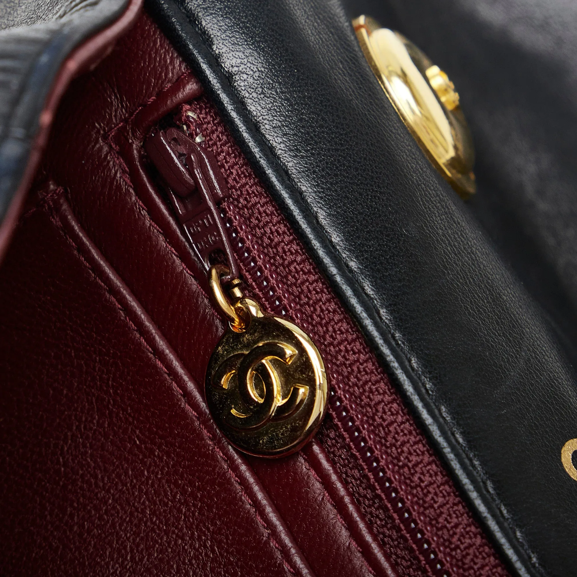 Black Chanel Small Lambskin Kelly Top Handle Bag