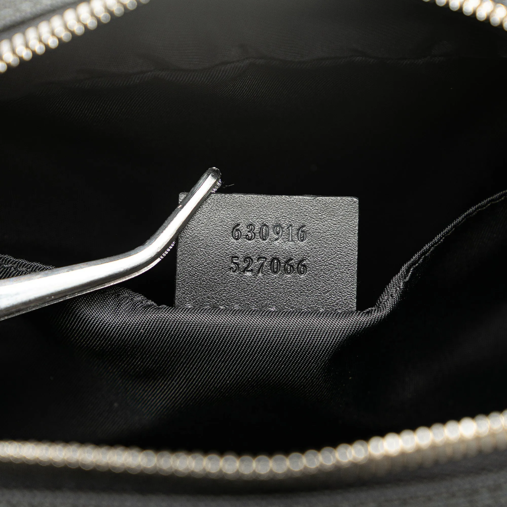 Black Gucci Techno Web Canvas Clutch
