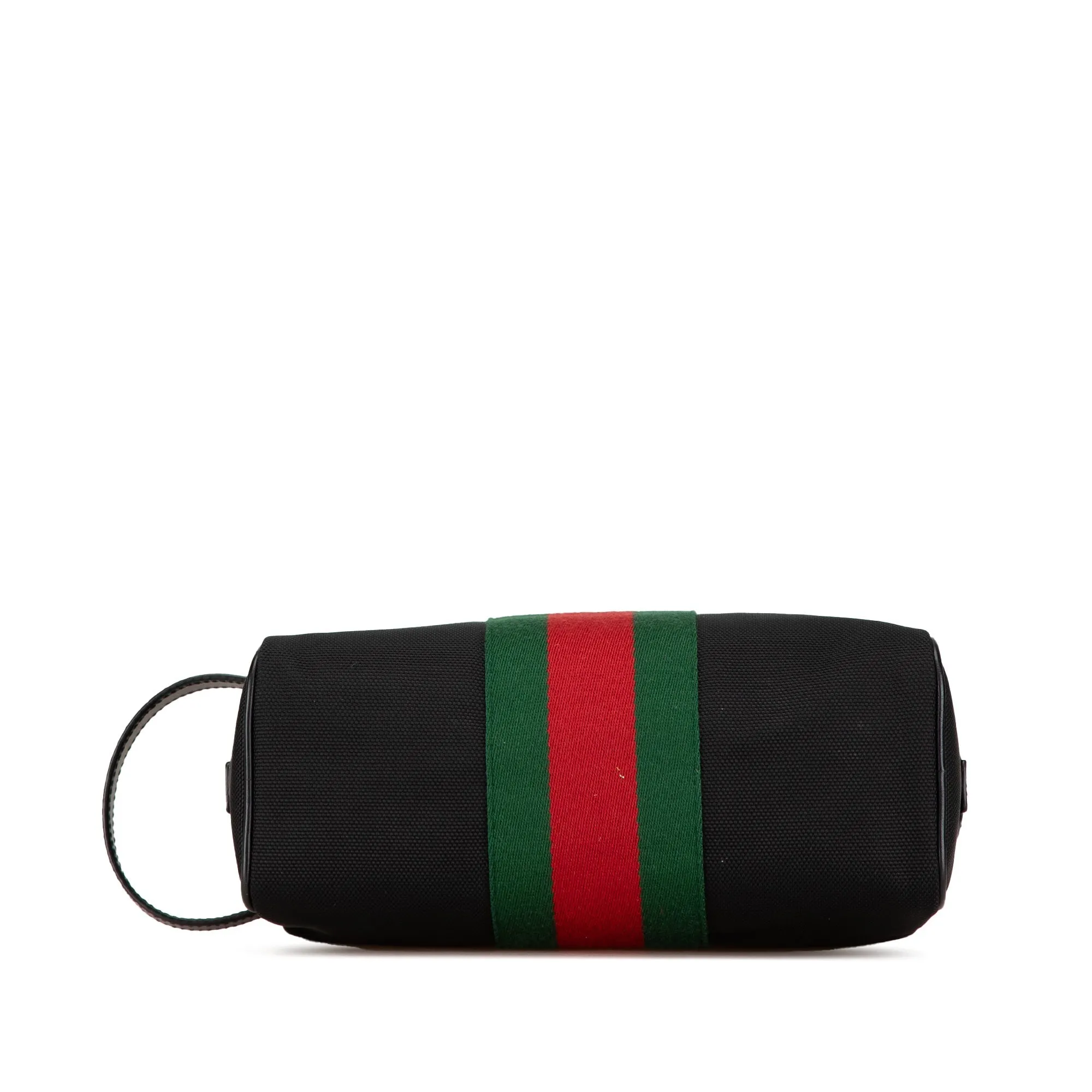 Black Gucci Techno Web Canvas Clutch