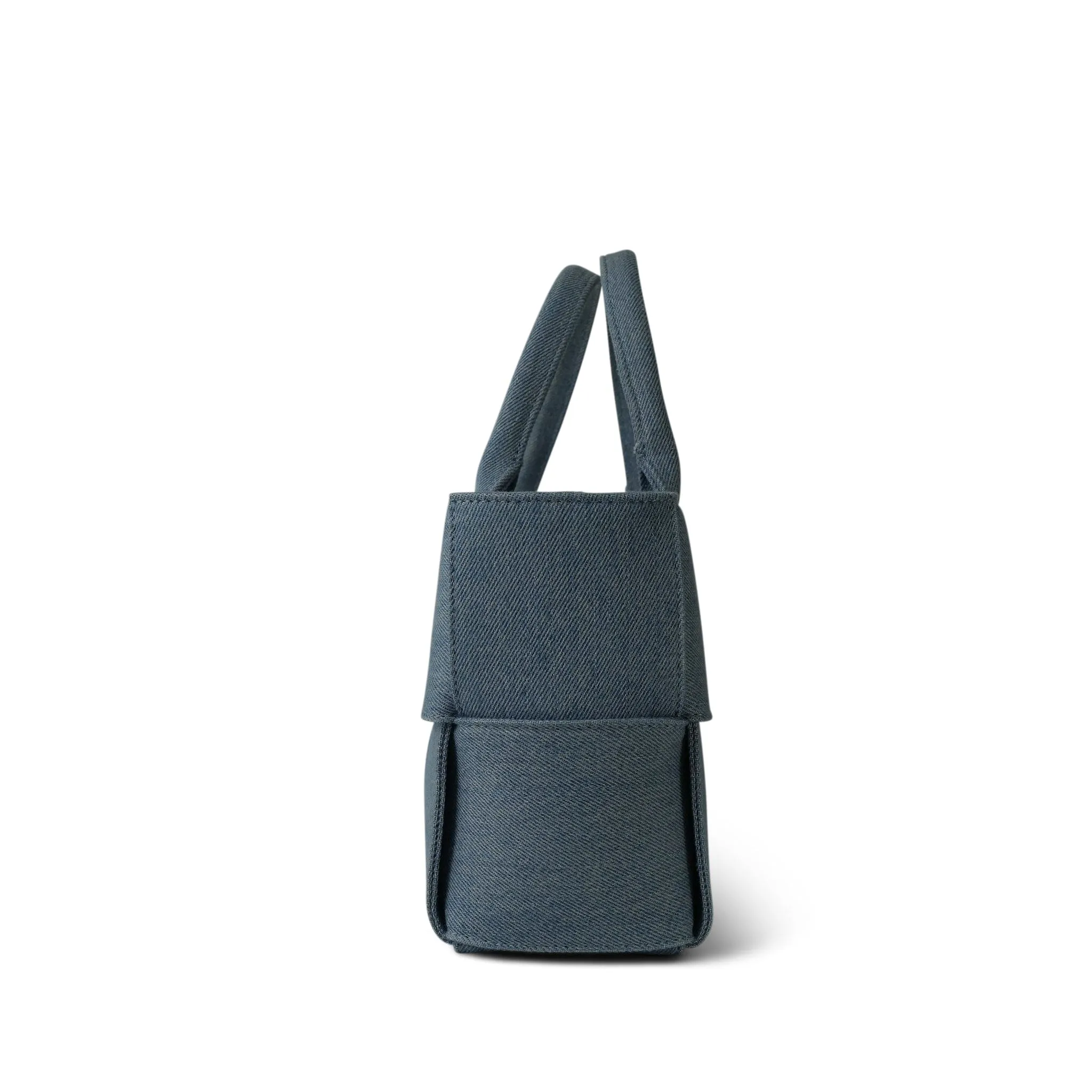 Bottega Veneta Blue Denim Intrecciato Mini Arco Tote