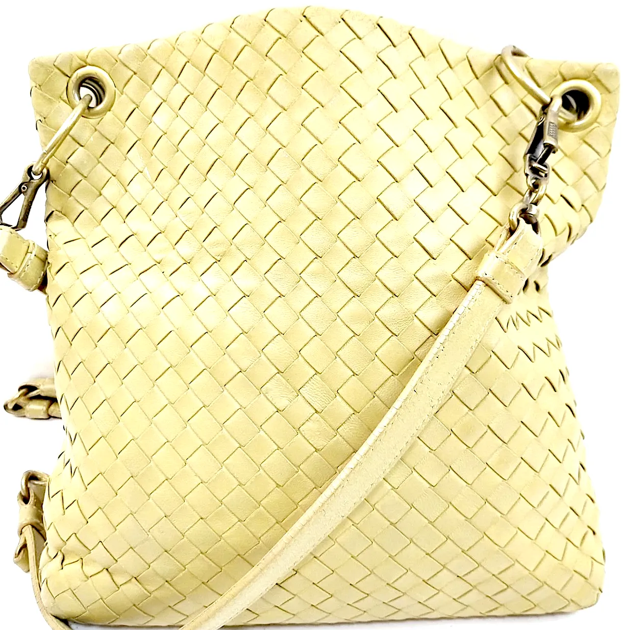 Bottega Veneta Italy. intrecciato Neutrals Color Shoulder Bag