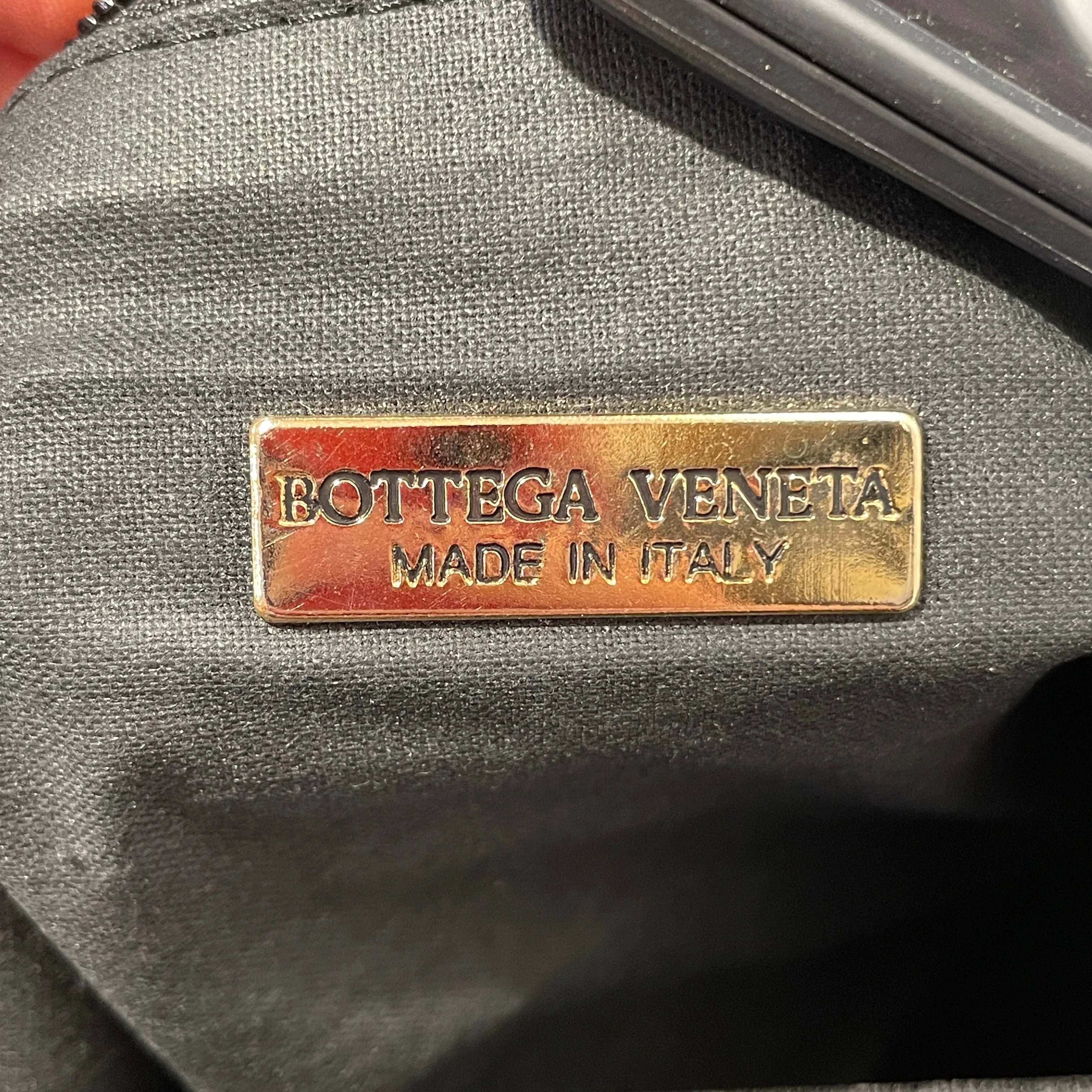BOTTEGA VENETA/Bag/BLK/GOLD HARDWARE CROSSBODY