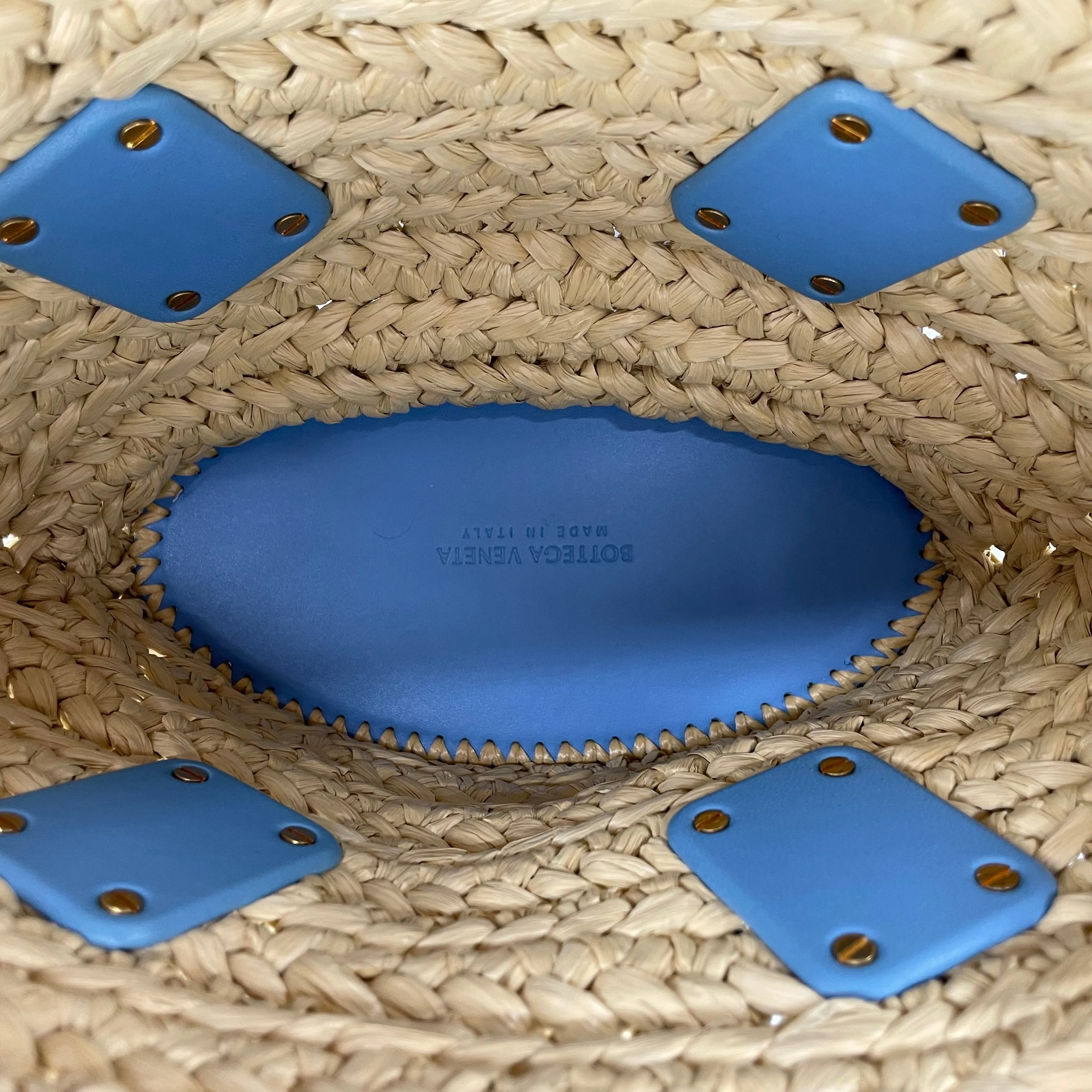 BOTTEGA VENETA/Bag/BLU/WEAVE BASKET BLUE