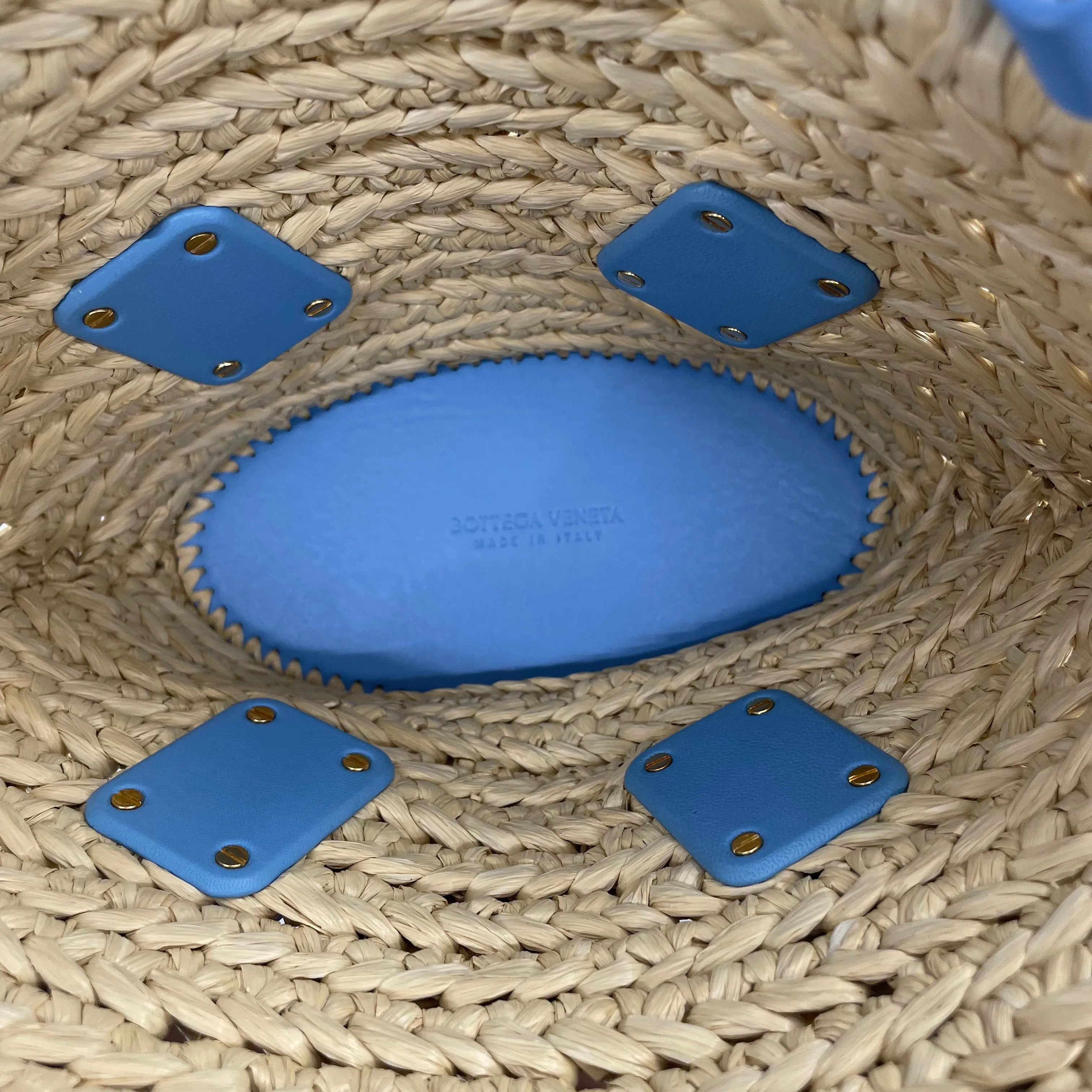 BOTTEGA VENETA/Bag/BLU/WEAVE BASKET BLUE
