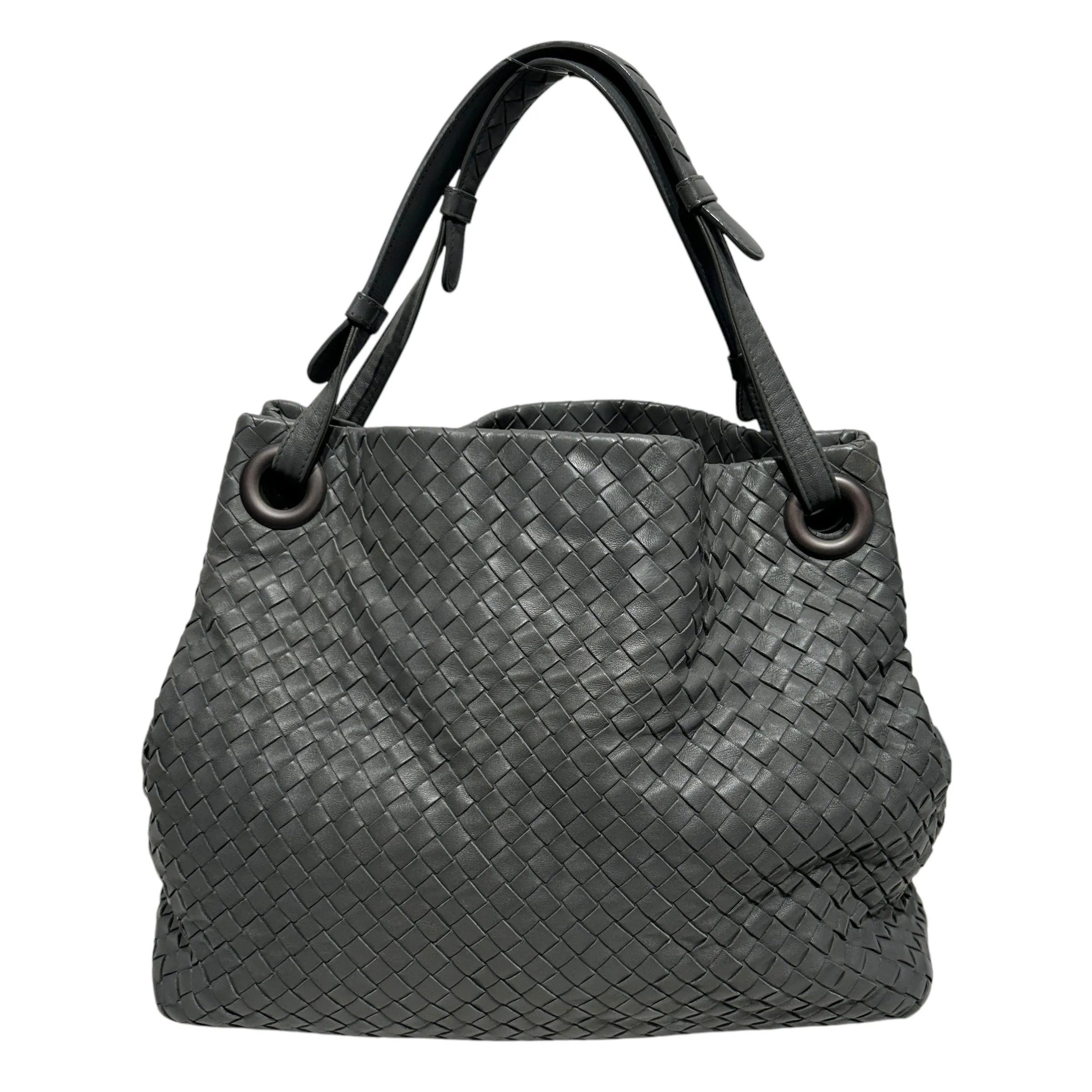 BOTTEGA VENETA/Bag/Border/Leather/GRY/garda shoulder bag