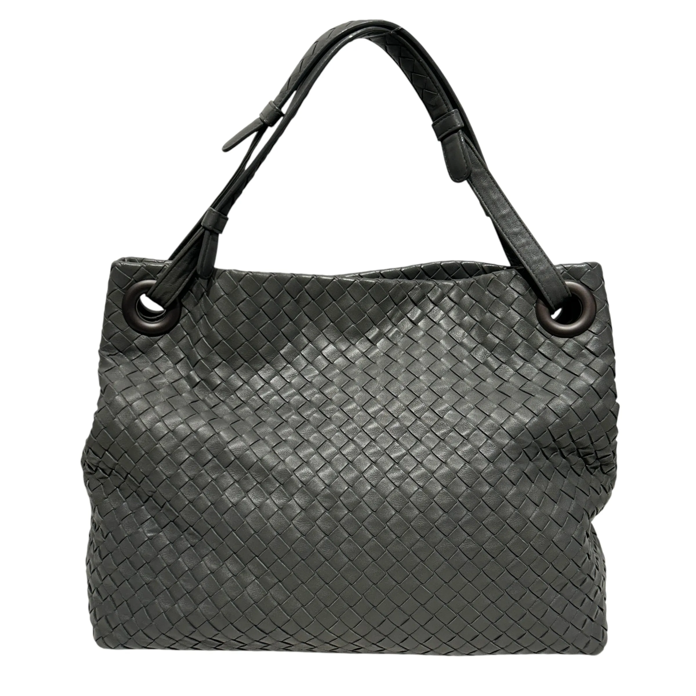 BOTTEGA VENETA/Bag/Border/Leather/GRY/garda shoulder bag