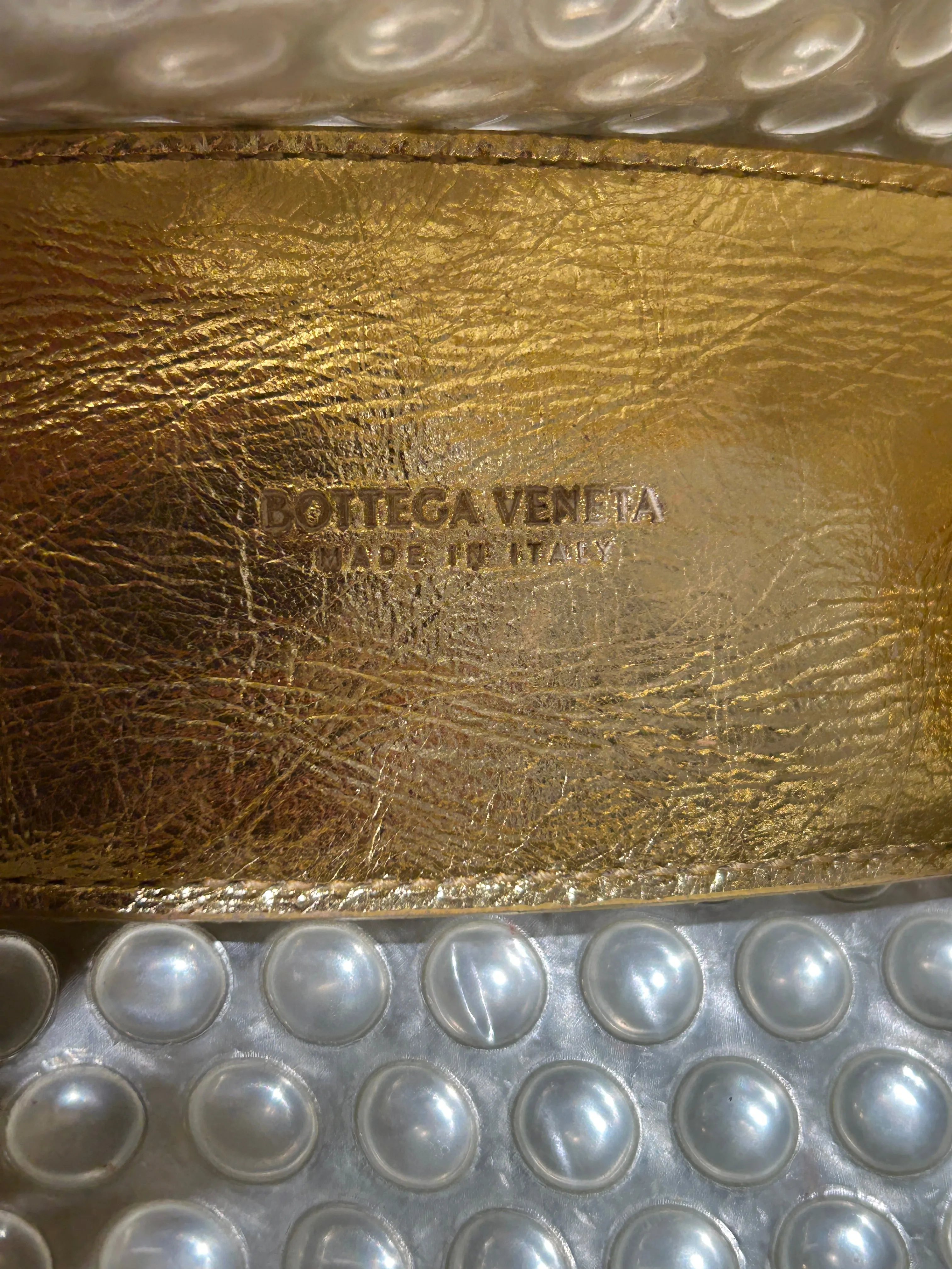 BOTTEGA VENETA/Bag/GLD/POUCH LEATHER CLUTCH BAG