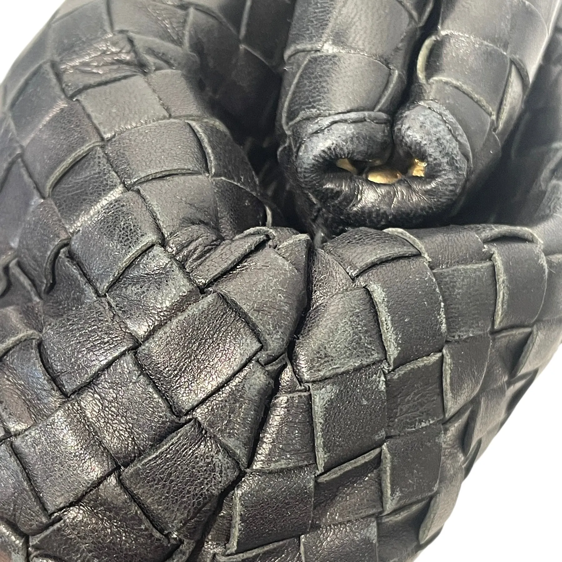 BOTTEGA VENETA/Bag/Leather/BLK/VINTAGE INTRECCIATO LAUREN